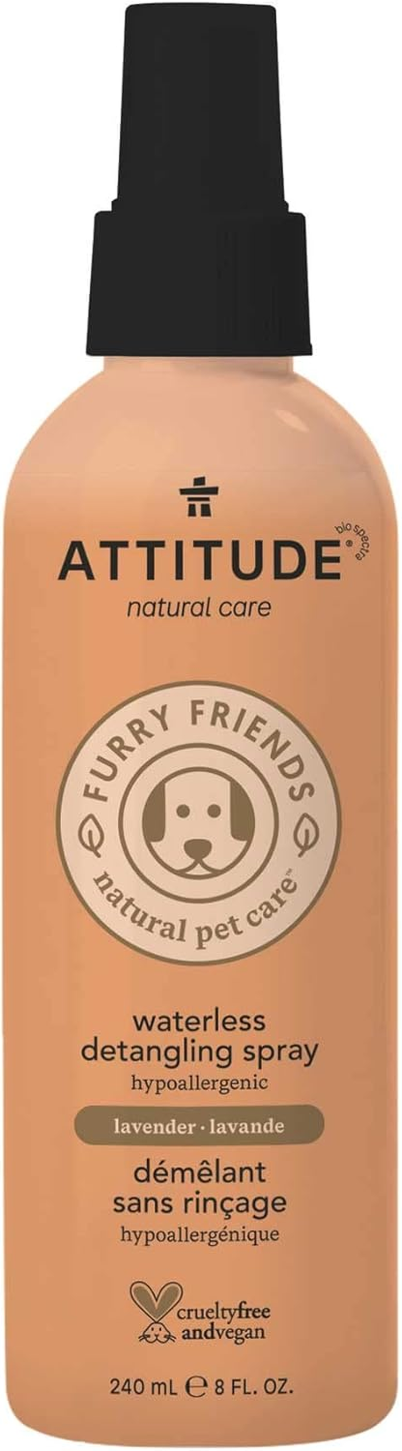 ATTITUDE Waterless Anti-Itching Detangling Spray, Plant and Mineral-Based Ingredients, Vegan and Cruelty-Free Grooming Products, Lavender, 8 Fl Oz image number 4