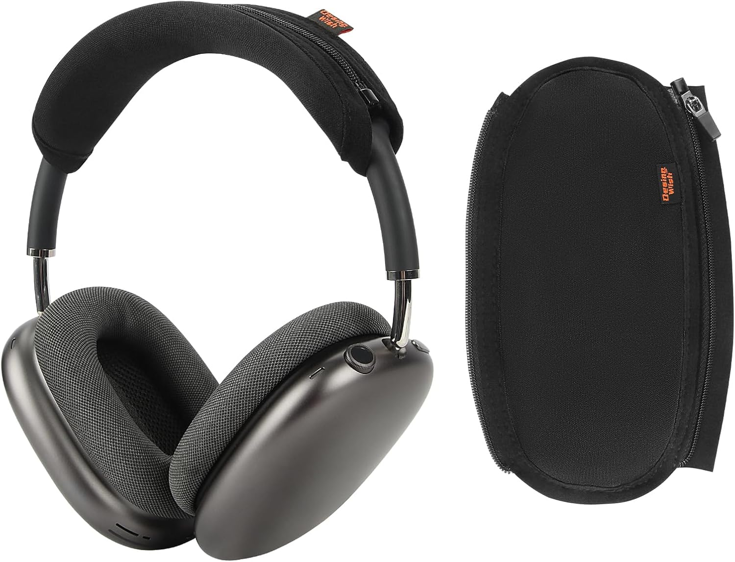 Desing Wish Headband Cover for Apple Airpods Max, Soft Sports Fabric Replacement Headphone Headband Cushion Pad Cover Compatible with Apple Airpods Max Headphone Headband Protector - Black image number 3