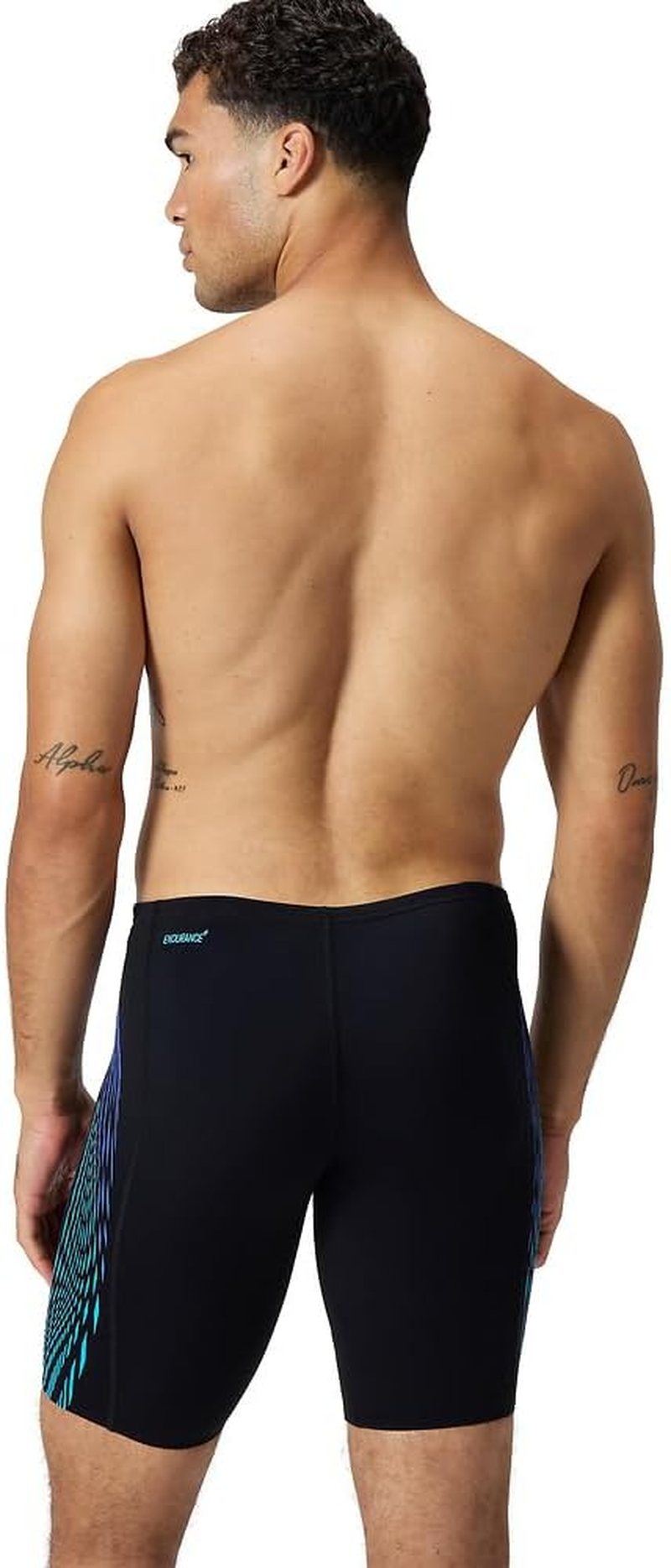 Speedo Men'S Tech Panel Jammer, Black/Cobalt Pop, 34