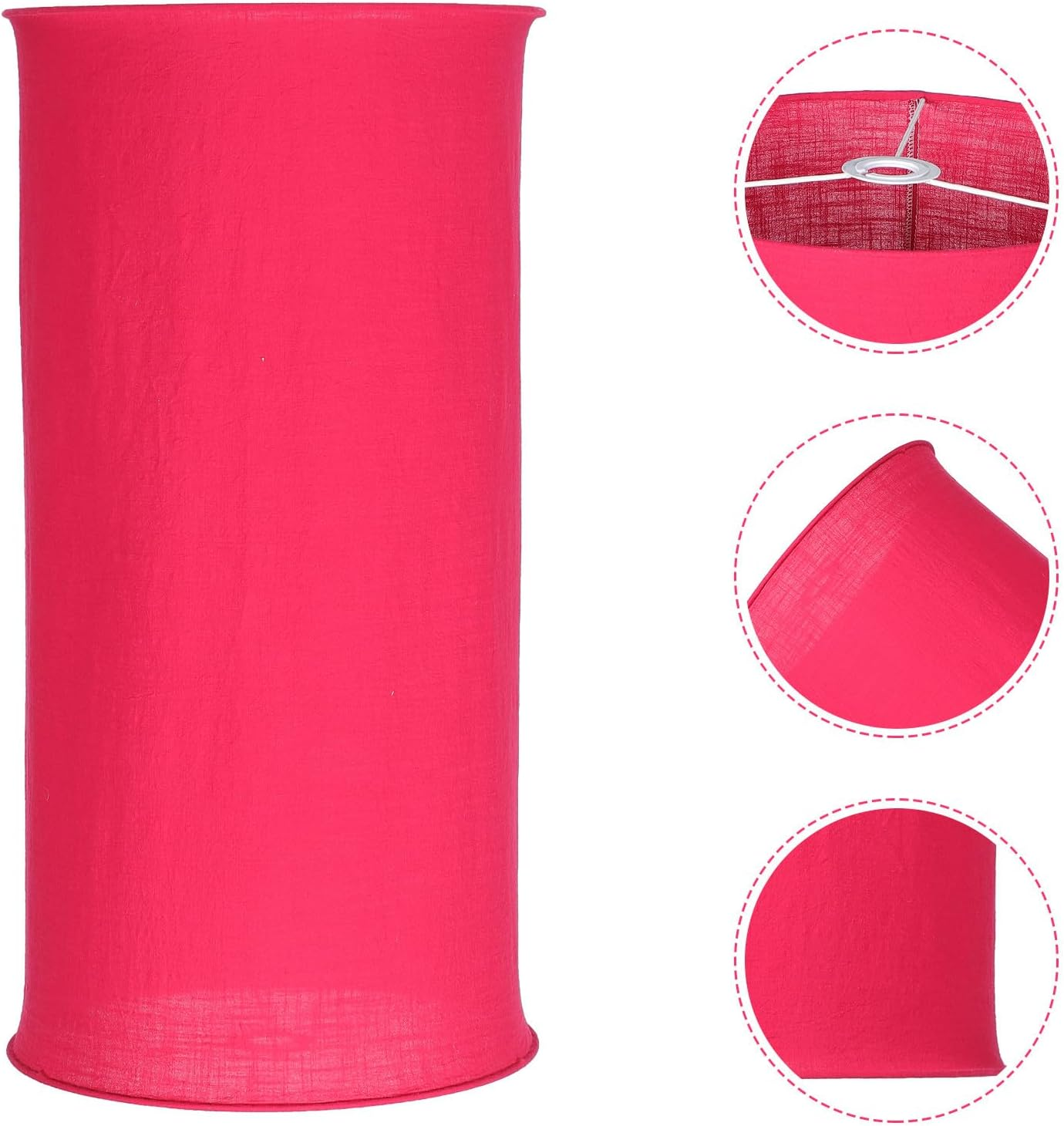 Cloth Hanging Lamp Shade E27 Foldable Red Fabric Lampshade and Table Lamp 35Cm Suitable for Living Room and Office Lighting image number 4