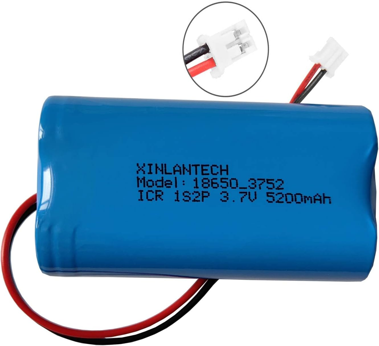 3.7V 5200Mah Rechargeable Battery with JST PH2.0/2 Pin Connector for Bluetooth Speaker, Lighting and Other Electronic Devices, 1S2P Batteries image number 5