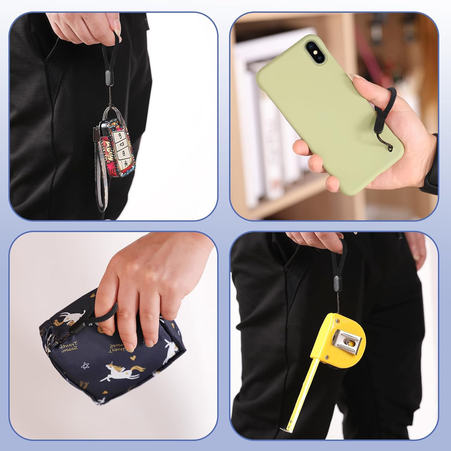 Amabro Adjustable Lanyard Finger Strap Wrist Lanyard Ring Lanyard Short Rope for Cell Phones, Phone Cases, Keys, Cameras, Etc image number 5