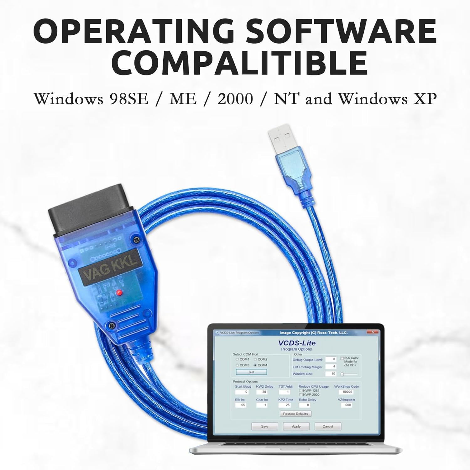 MAEZOE OBD2 KKL 409.1 VAG-COM USB Cable FTDI FT232RL Chip, Auto Scanner Tool for Skoda, VW and Seat image number 5