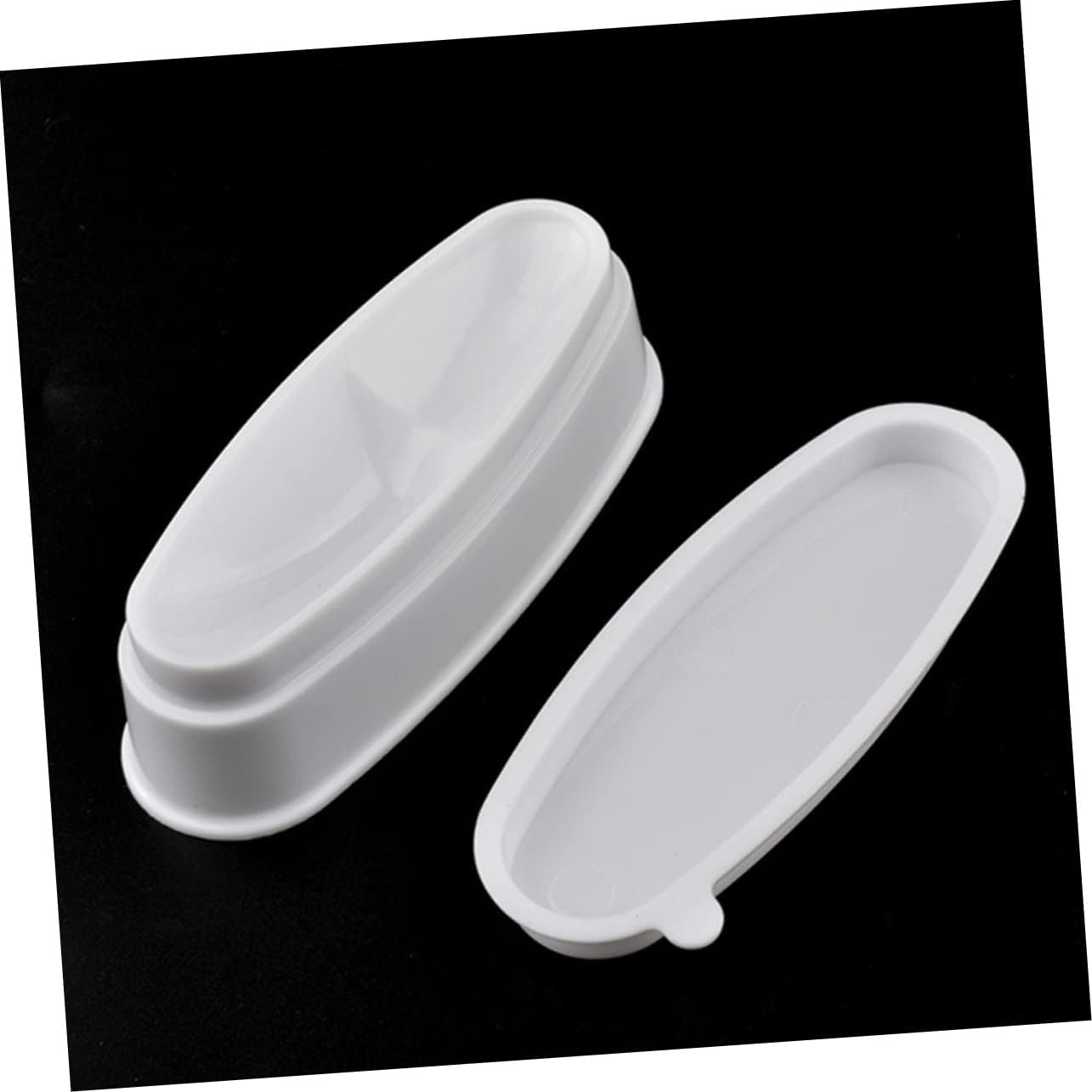 NOLITOY 2Pcs Nail Dip Powder Jar for Sequins Case Dipping Powder Tray Holders for Nail Art Case Easy French Dip Trays image number 5