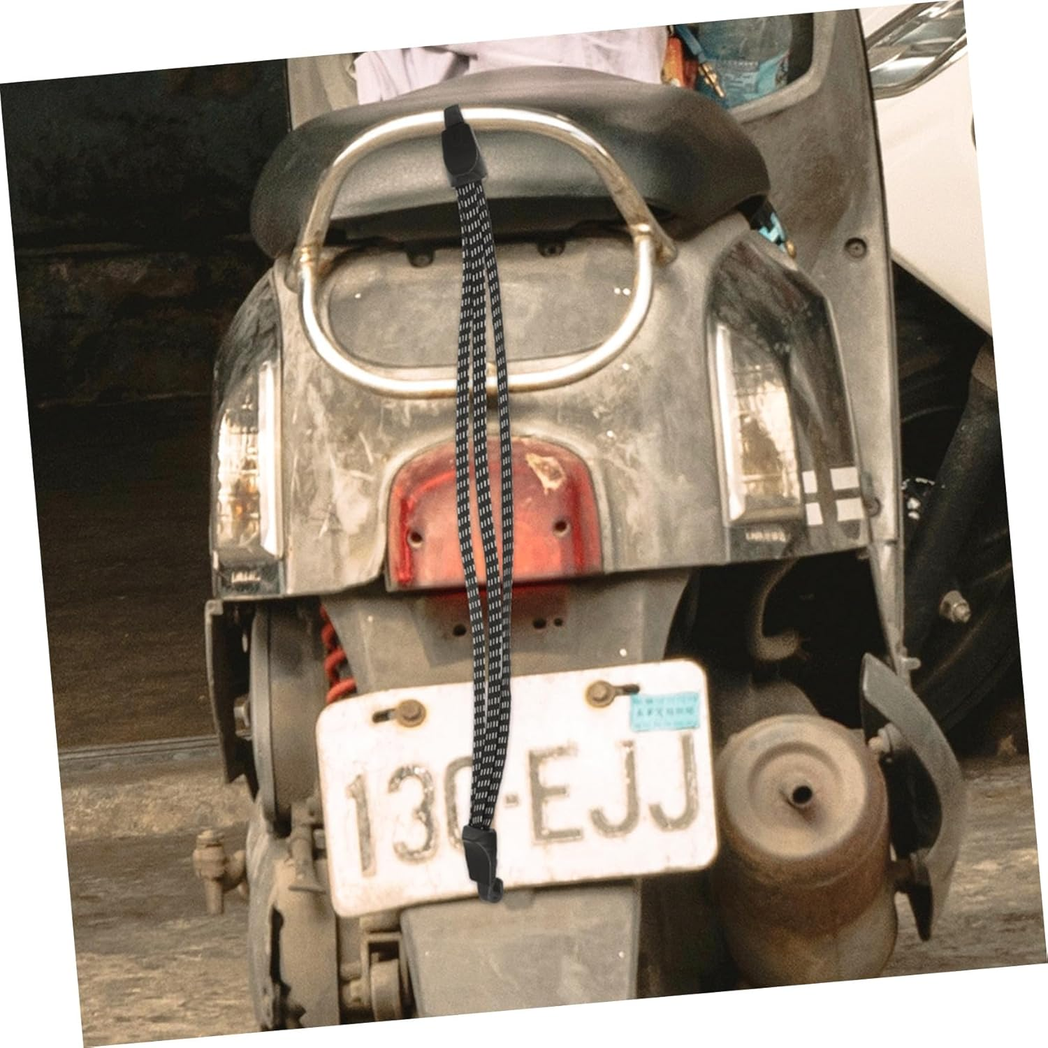 VERDANVERSE Elastic Bike Luggage Bungee Strap with Hooks Outdoor Cargo and Motorcycle Tie-Down Belt Quick Release Fixed Rope for Travel Trunk Flower Basket and Bike Storage Black image number 2