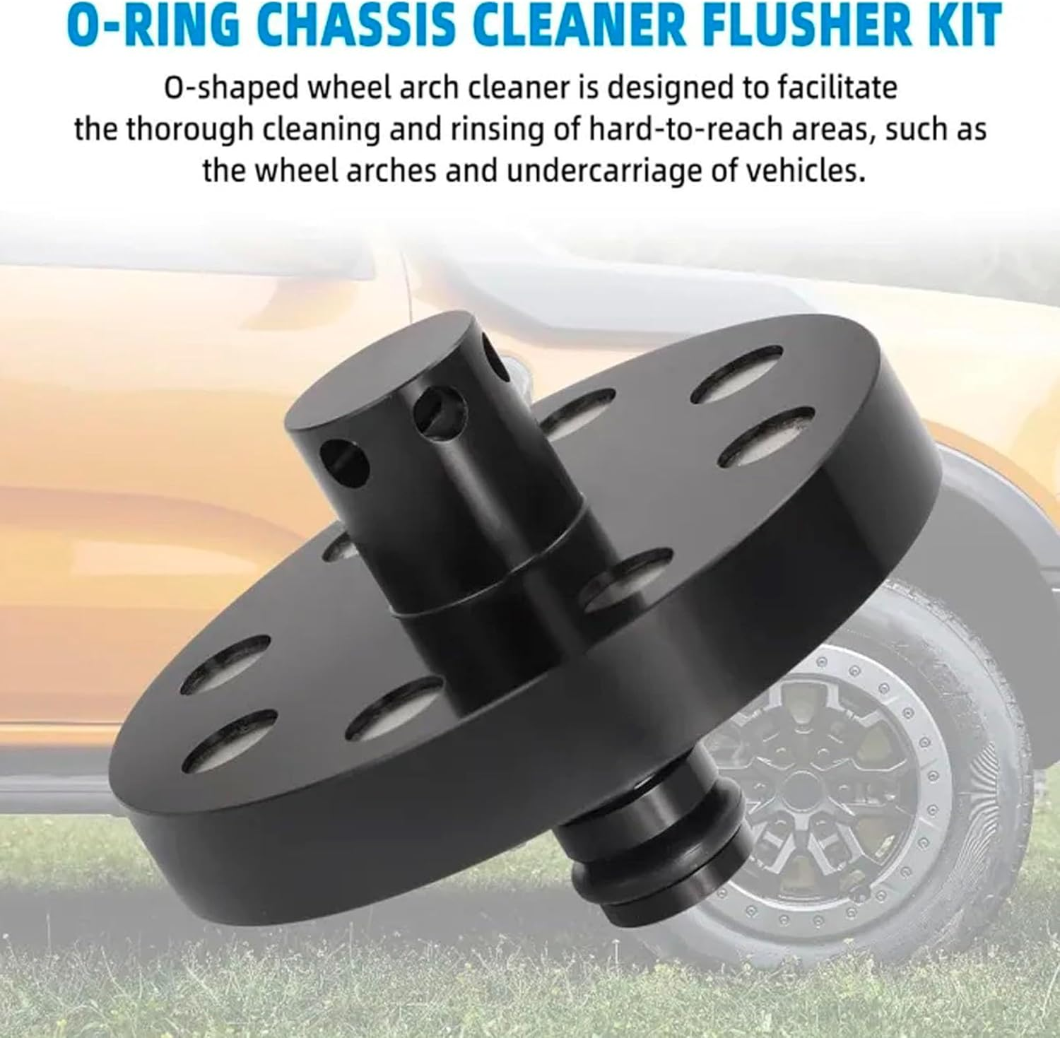 FLYTIN O Ring Chassis Cleaner Flusher Kit, Chassis Flusher for Truck, 360&deg; Spinning Nozzle, High-Pressure Design to Eliminate Hidden Dirt, for Clean Hard-To-Reach Undercarriage image number 1