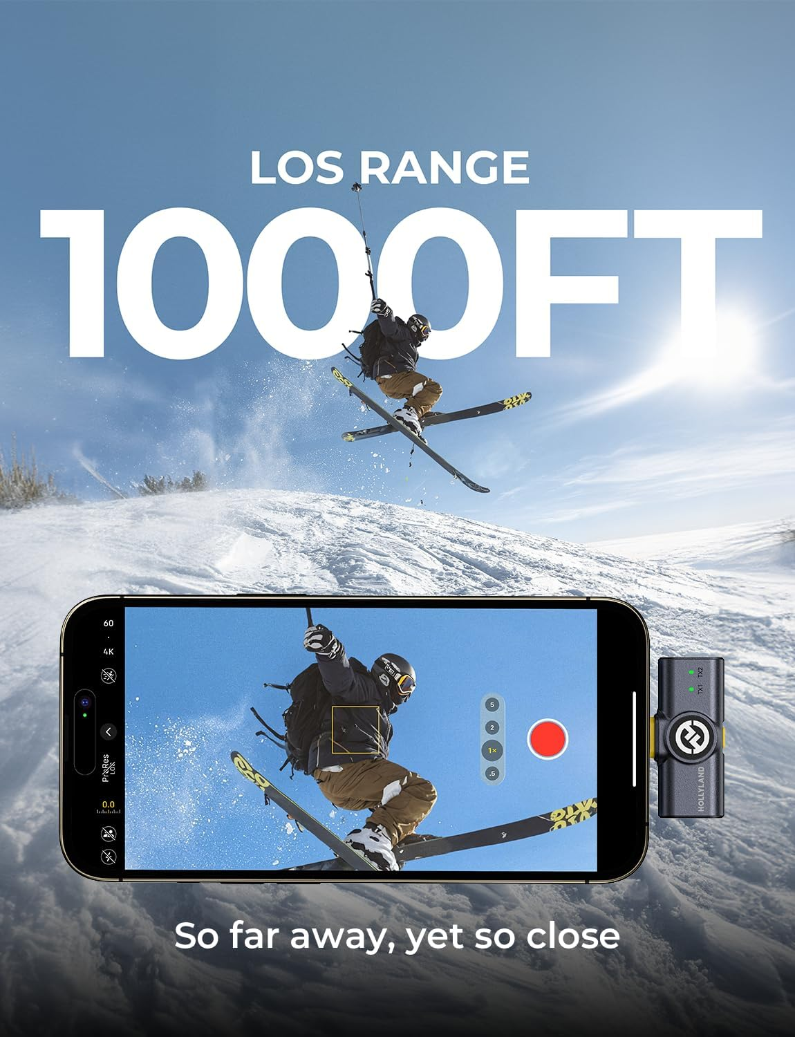 Hollyland Lark M2 Wireless Microphone for Iphone, Camera and Android, All in One(2Tx+3Rx), 1000Ft Los Range, Hi-Fi Audio, Noise Cancellation, 40H Duration, for Vlogging image number 1