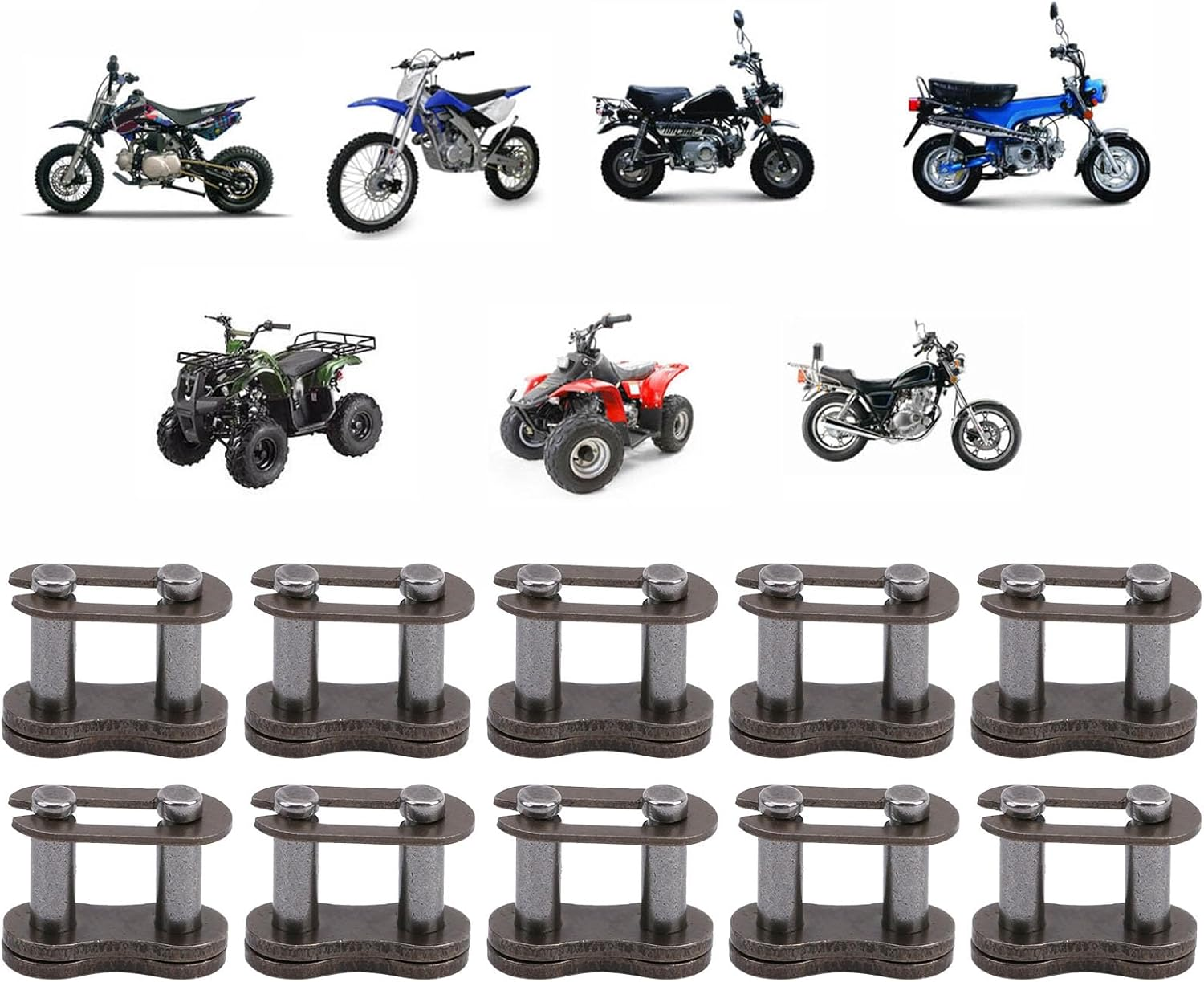 Omabeta 10PCS Cast Iron 25H Chain Link, Easy Installation for 25H Chain Link Applications, Direct Replacement for Old image number 5