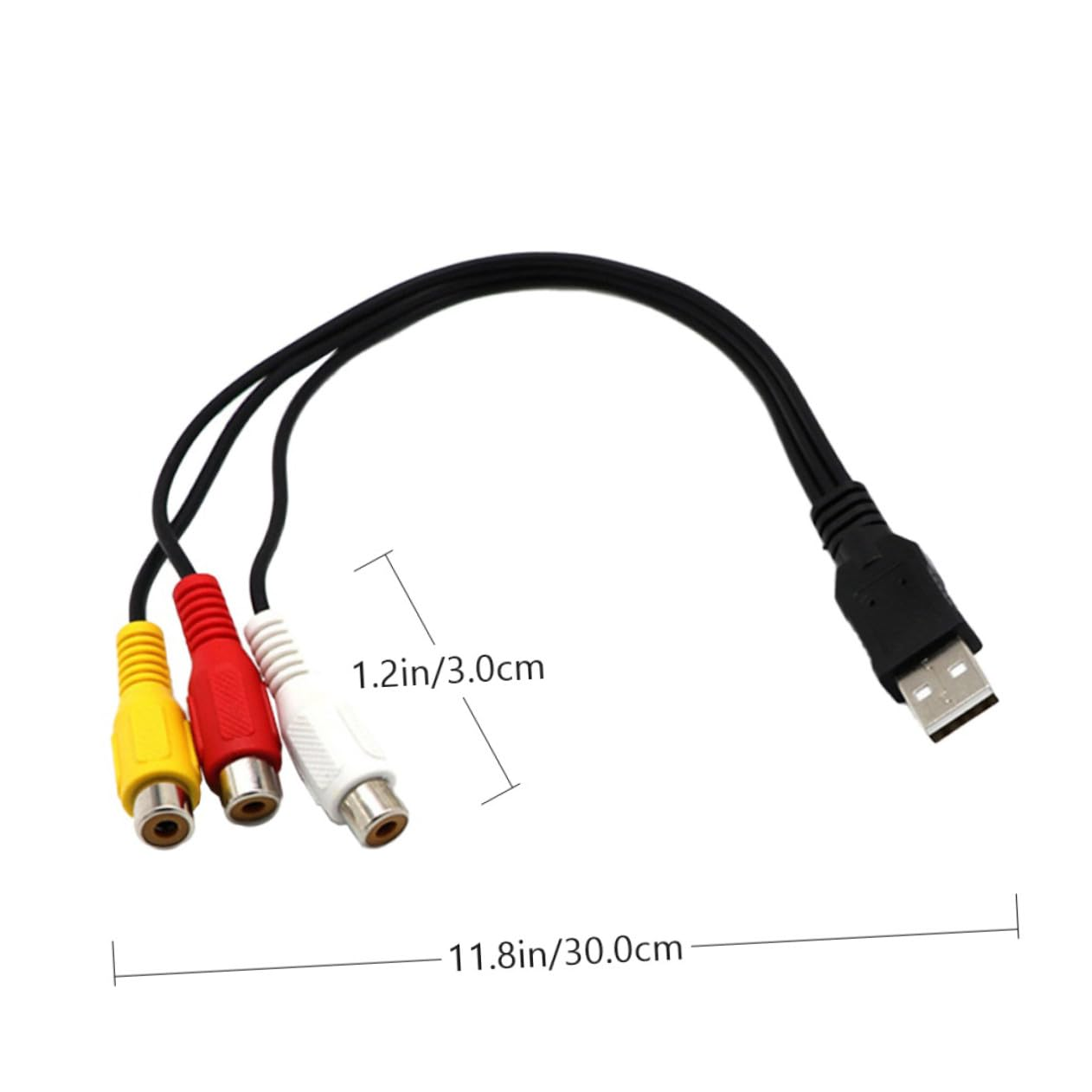 LOLIPPYY USB Male to Female Audio Cable Set-Top Box Accessory Flexible PVC Household Tv Av Adapter for Stereo Receiver Home Theater System image number 4