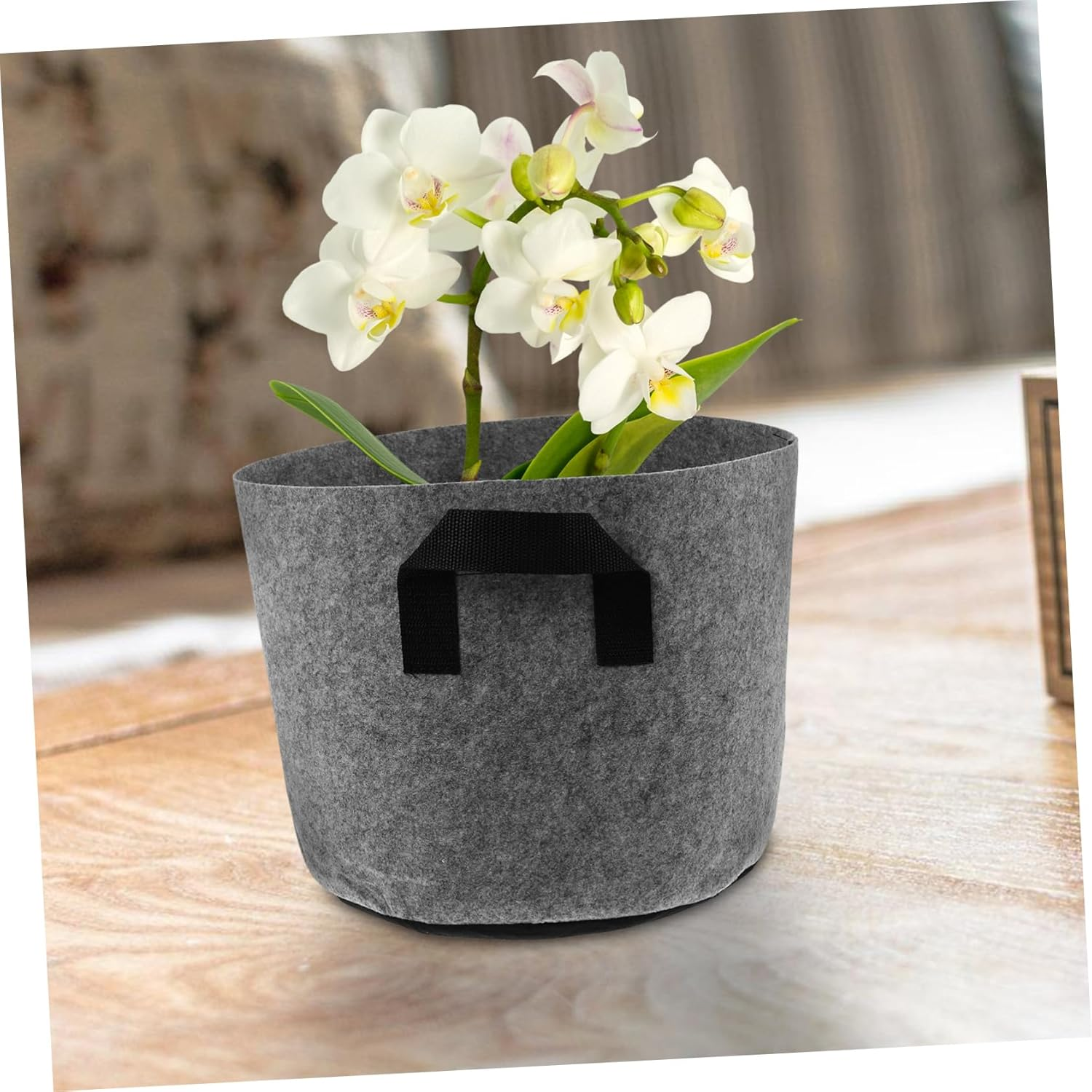 Gogogmee Sustainable Gardening 5Pcs Heavy Duty Felt Plant Grow Bags with Handles for Tomato Potato Grey image number 1