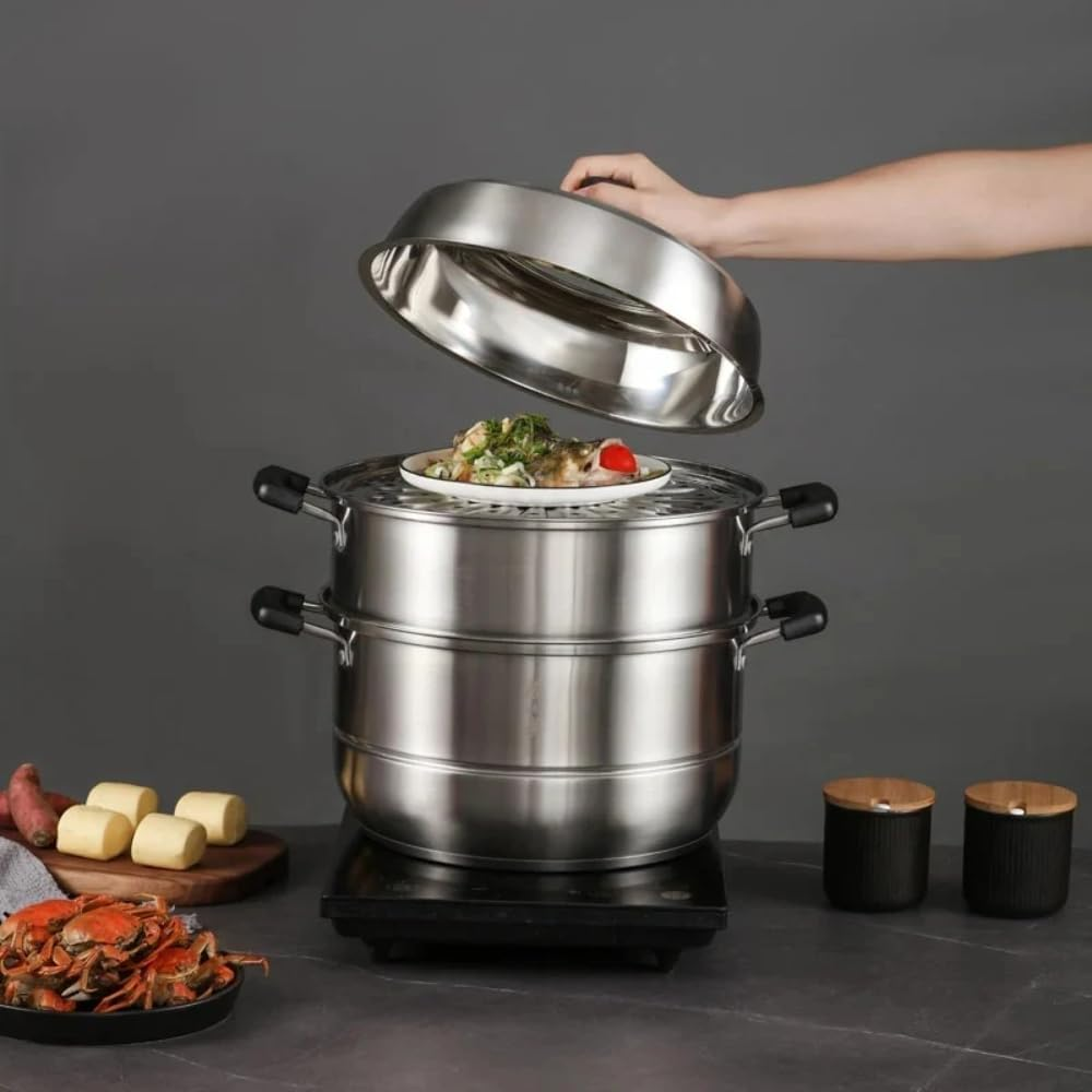 Zhang Xiao Quan Stainless Steel 3-Tier Steamer, 28 Cm Size image number 4