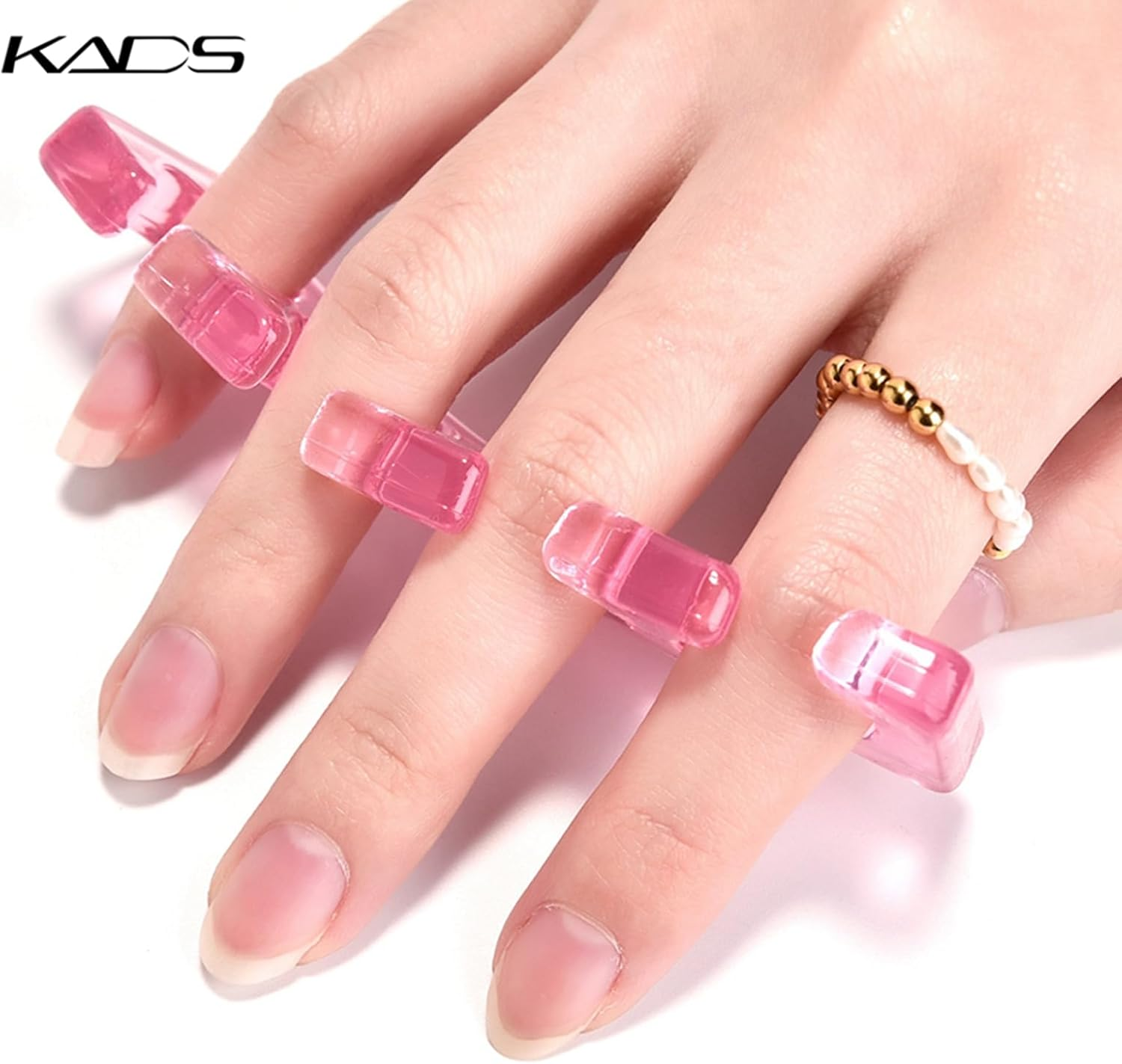 KADS Toe Separator Nail Art Toe Finger Dividers for Nail Polish Repeatable Washable Toenail Separator Soft Pedicure Manicure Tool for Nail Salon & Home Use (Pink) - Blue image number 2