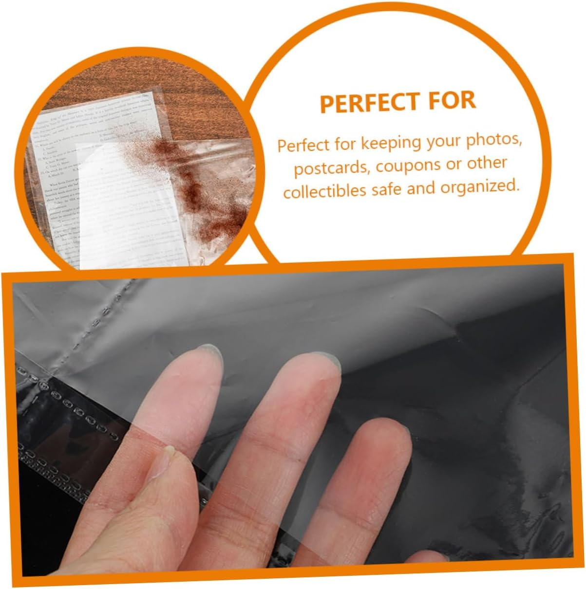 BUTIFULSIC 50Pcs Refill Album Pages for Photo Album Postcard Pockets Four Photo Sleeves for Card Collection image number 3