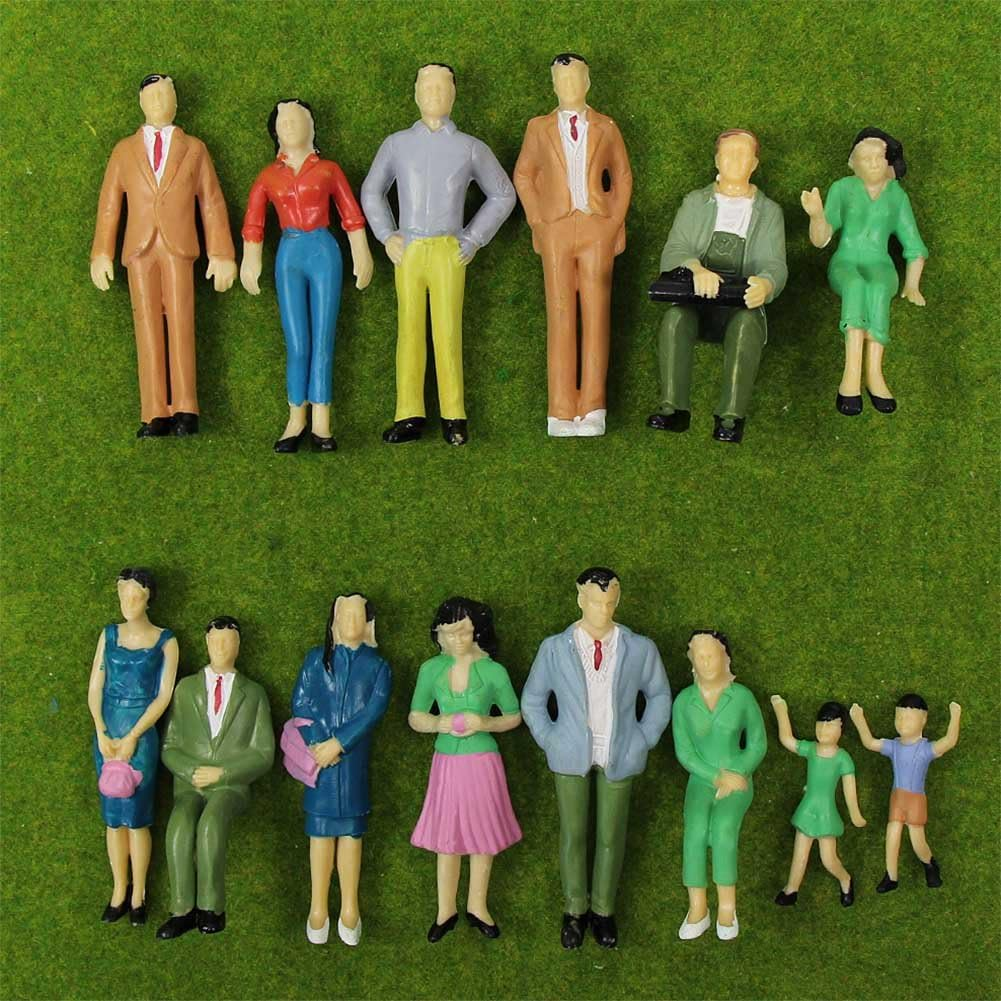 Model Trains Architectural 1:25 Scale 14 PCS Painted Figures Scale G Sitting and Standing People Model Railway Layout New image number 3