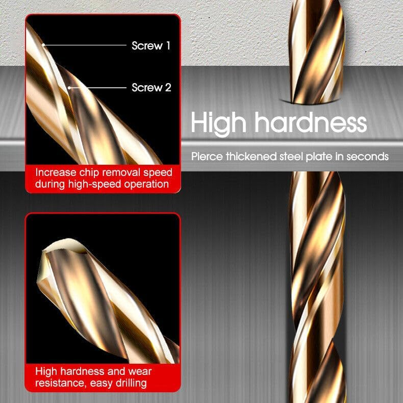 LEDON 13 PCS Quick Change Hex Shank Drill Bits Set HSS Steel Wood Timber Drilling image number 1