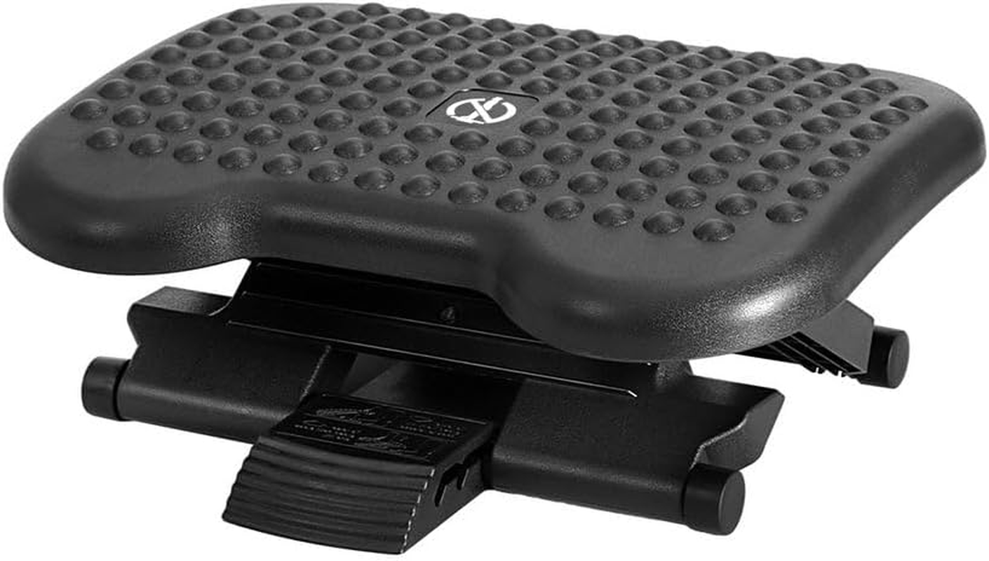 Artiss Foot Rest Stool Office under Desk Angle Adjustable Footrest Massage Black image number 2