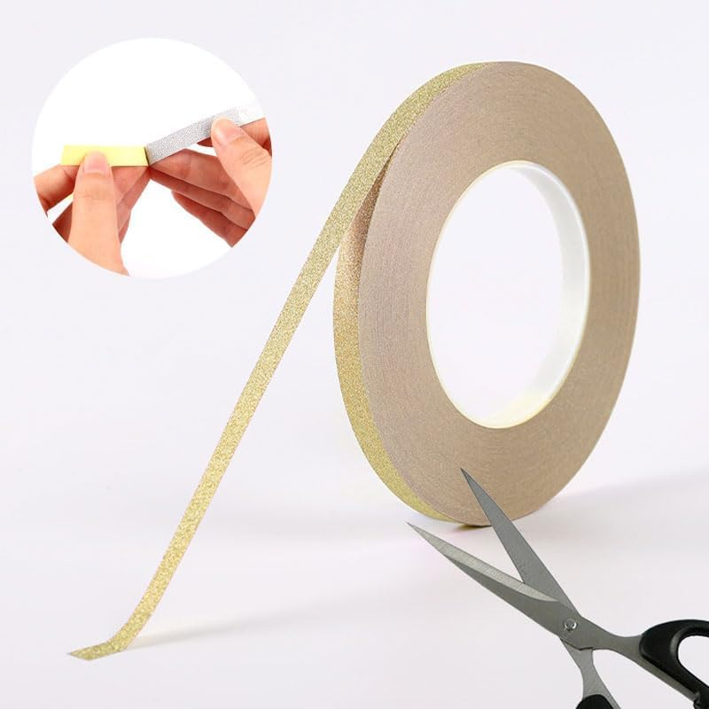 1 Roll 20Mmx50M Glitter Washi Tape Decorative Tape for Craft Wrapping Scrapbook, DIY Craft Decorative, Chirstmas Party Supplies Self Adhesive Washi Tape image number 3