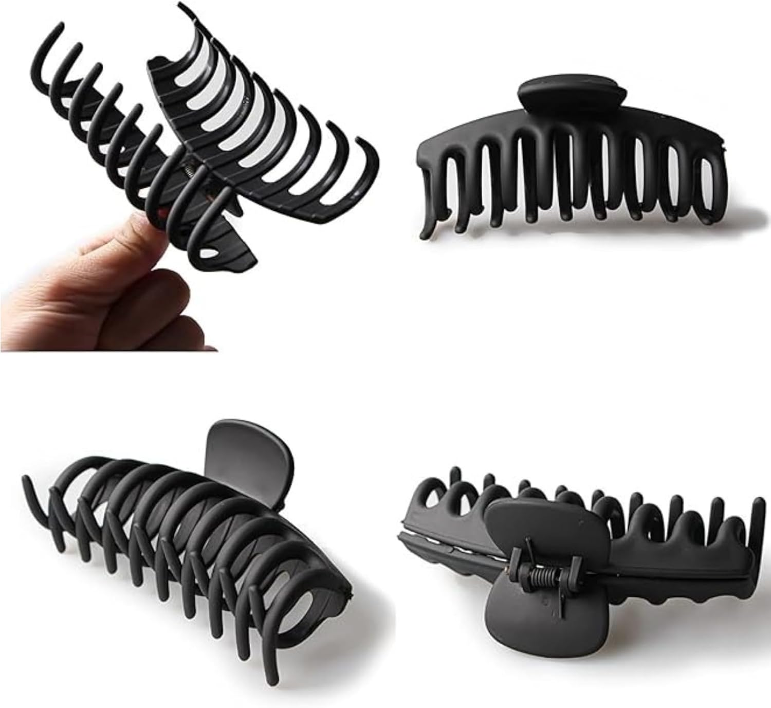 Kalione 2PCS Matte Large Claw Clips for Thick Hair,Large Size Hairs Clip for Women,Fashion Hairs Barrettes for Women, Strong Hold Hair Accessories,Claw Clips for Everyday Hold and Comfortable Wear image number 5