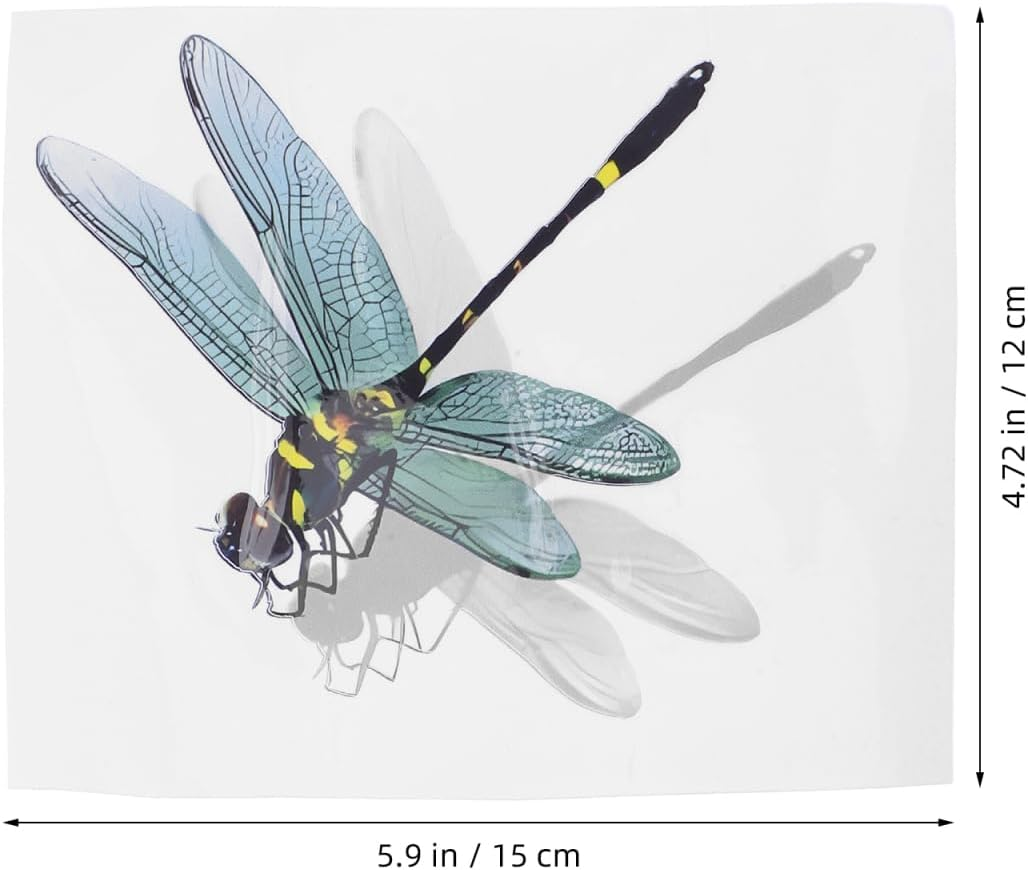 OSALADI Realistic 3D Insect Car Sticker Wall Decor Dragonfly Decals Easy Apply image number 4