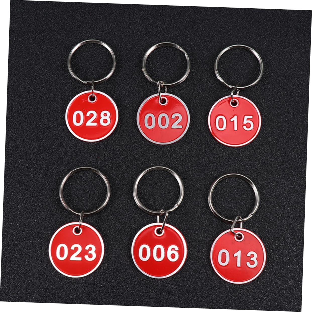 HOOTNEE 50Pcs Metal Number Tags Key Labels Luggage Id Plates for Office Travel and Key Cabinets Numbers for Organizing image number 5