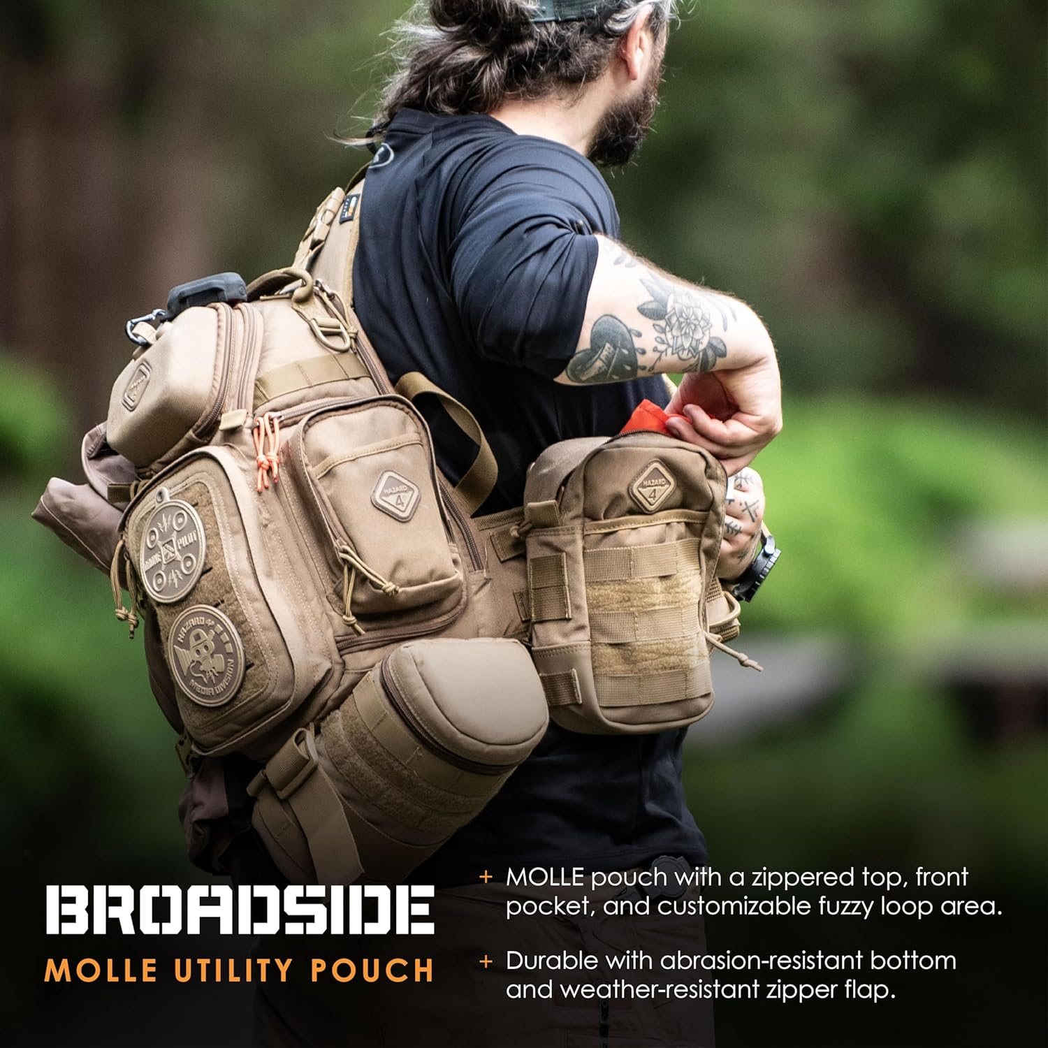 HAZARD 4 Broadside(Tm) 9" X 5" Large Utility Pouch W/Molle (R) image number 1