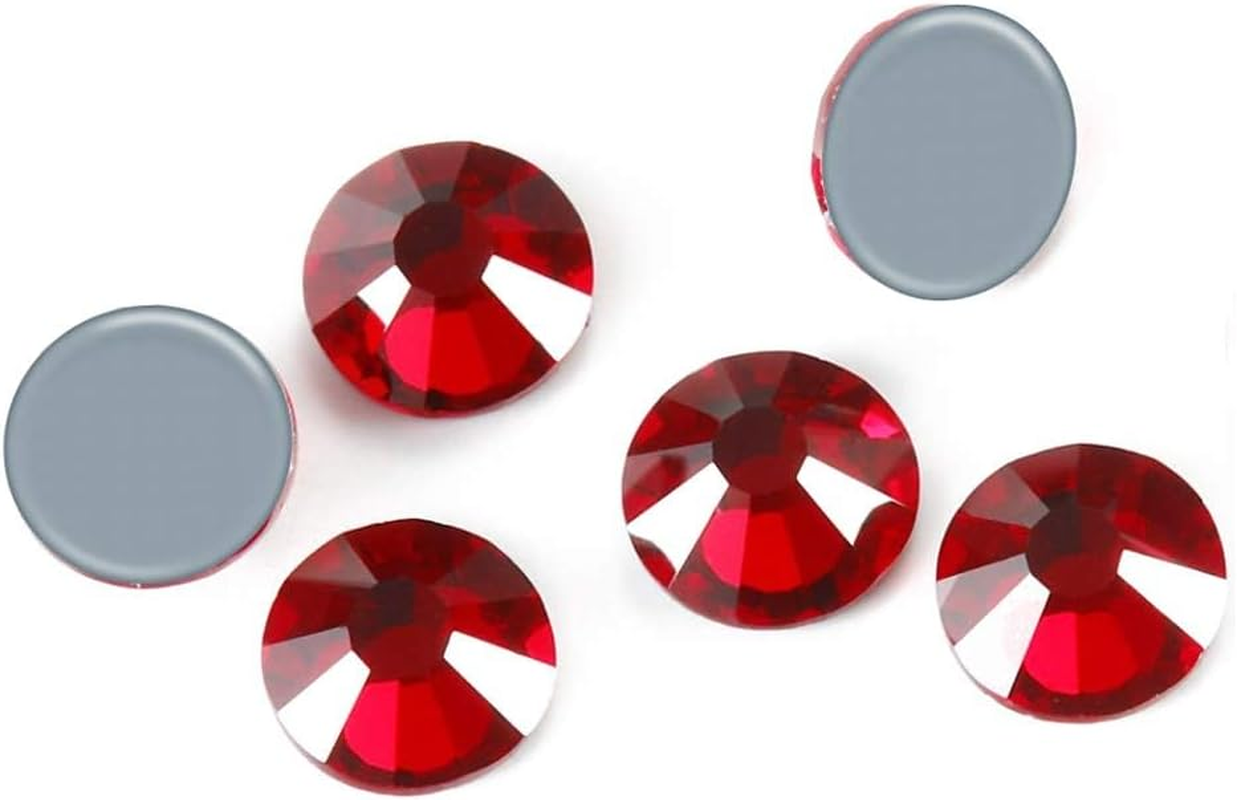 Starglwam SS30 6.5MM Hotfix Crystals Glass Rhinestone, Flatback Hot Fix round Gems Crystal Stones for Clothes Crafts (Siam/Red, 288 Pieces) image number 1