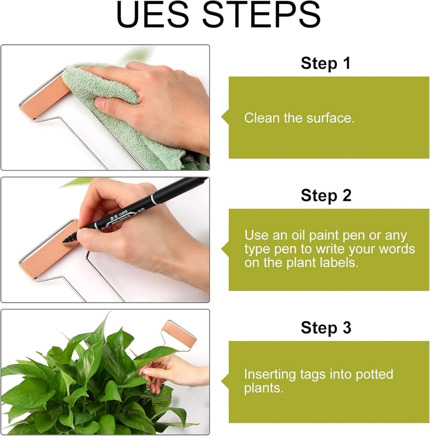 20 Pcs Copper Plant Labels, 25.5Cm Waterproof Plant Markers for Outdoor Garden, Seedlings, Flowers, Vegetables, and Herbs image number 5