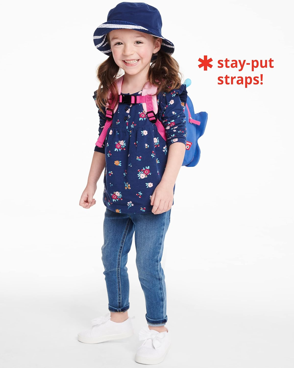 Skip Hop Zoo Little Kid and Toddler Safety Harness Backpack, Blossom Butterfly, 7.5X3.25X9 Inch (Pack of 1), 212262 - Fox image number 4