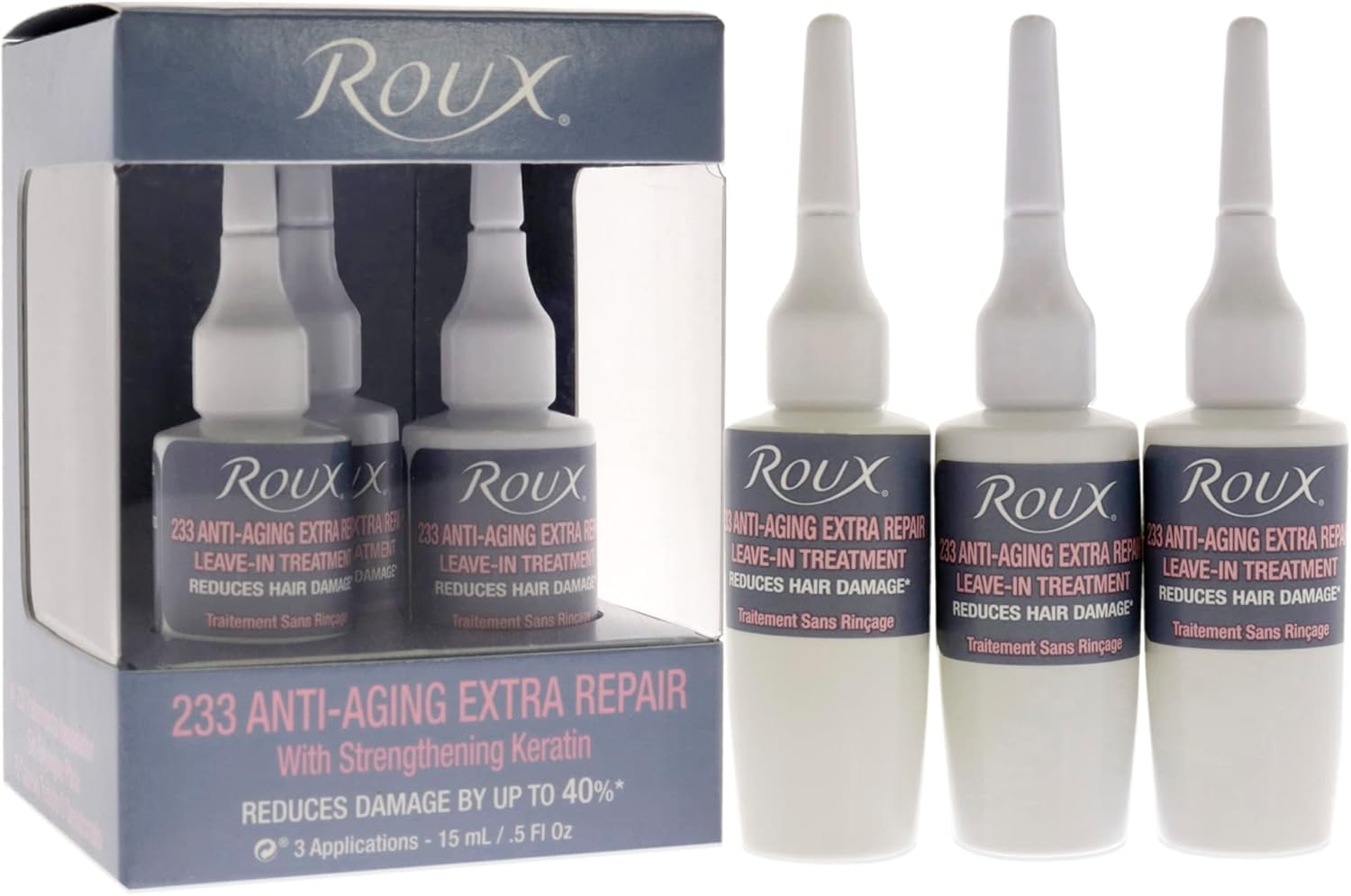 Roux Anti-Aging Extra Repair Leave-In Treatment - 233 for Unisex 3 X 0.5 Oz Treatment