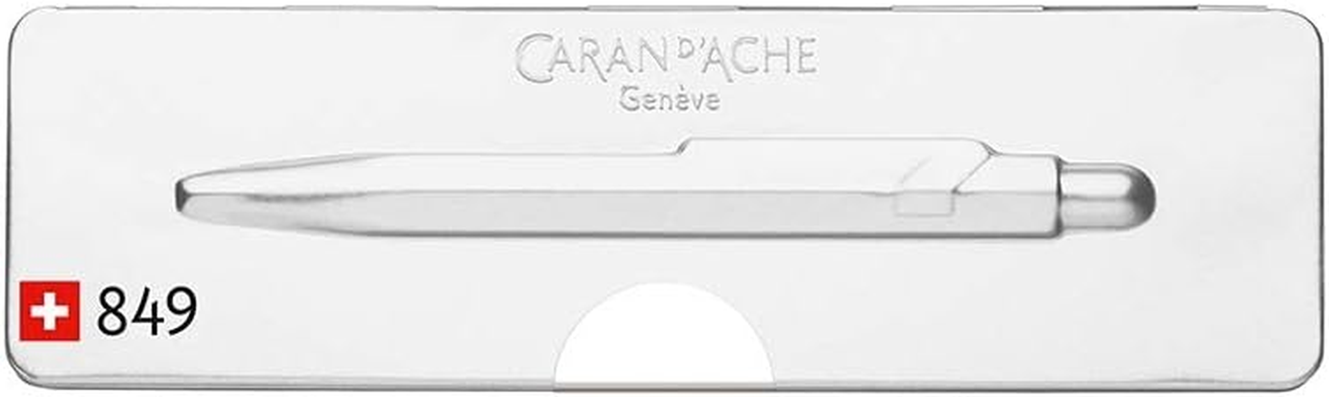 Caran D'Ache 849 Fluo Line Ballpoint Pen, White image number 1