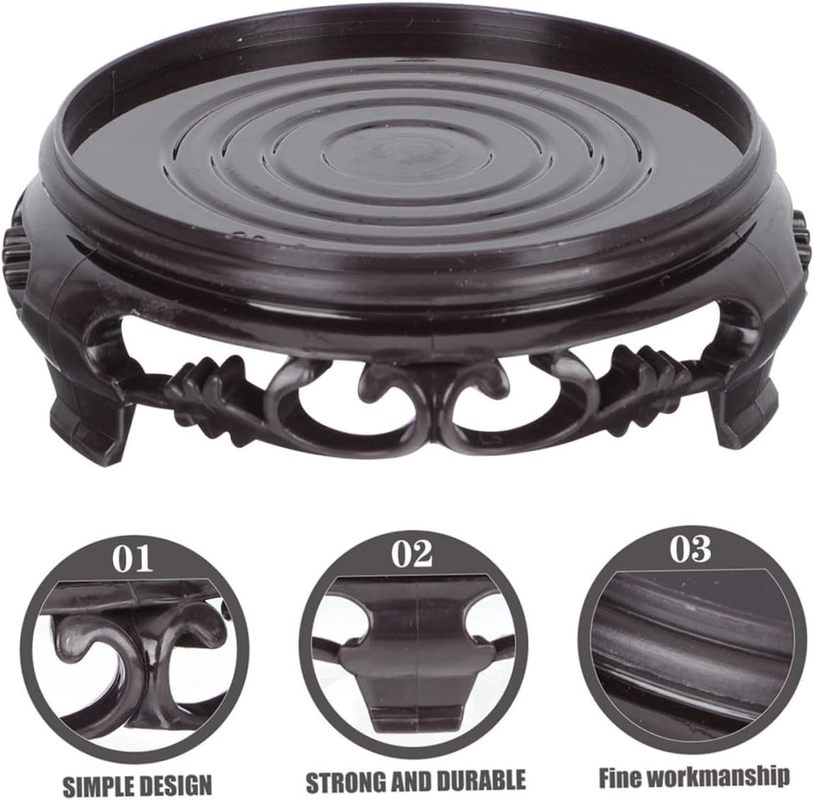 5Pcs Flowerpot Holder round Stand for Flower Planter Pot for Indoor Outdoor Gardening Use Flowerpot Racks Supplies image number 1