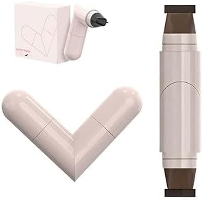 2 Pack Gel Eyeliner Pencil Set with 2025 Foldable Wing Stamp, Waterproof & Smudge-Proof Eyeliner Tool, Easy Winged Liner Pen for Beginners, Long-Lasting Eye Makeup (Black)