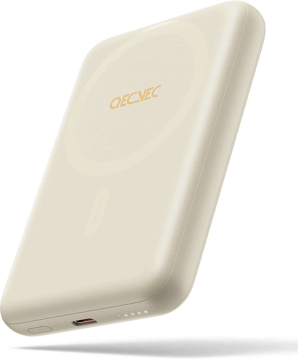 QECVEC Mag-Safe Power Bank - 10000Mah Magnetic Portable Charger with 15W Wireless Fast Charging & 20W PD Wired Charging, Compatible for Iphone 12/13/14/15/16 Series. (Pink)