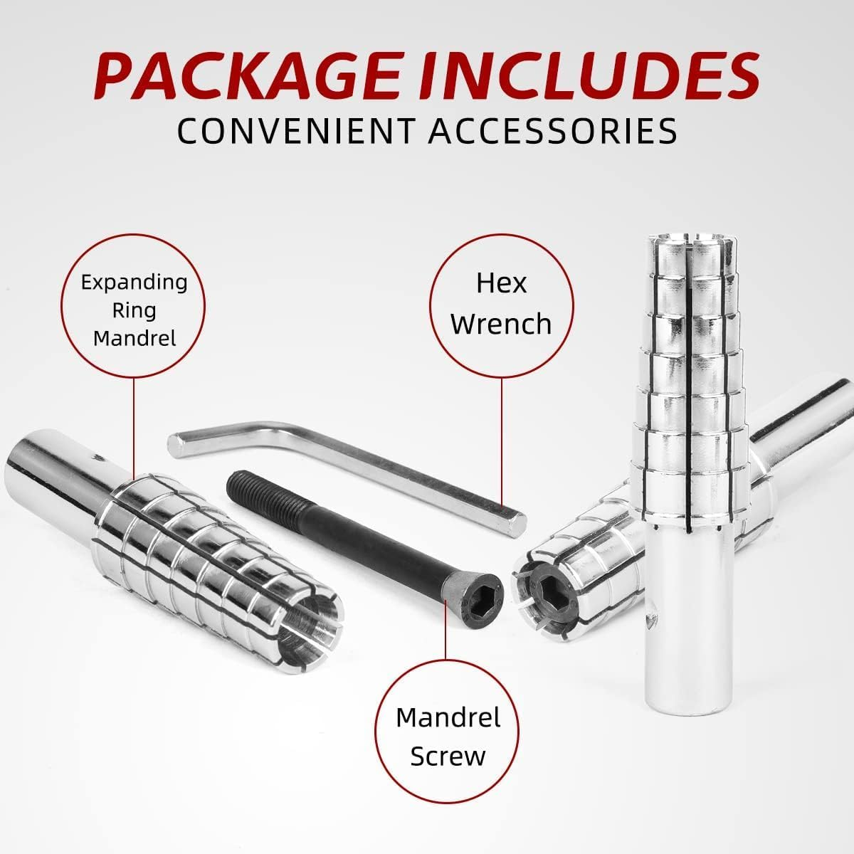 1Set Heavy Duty Expanding Ring Mandrel with Hex Allen Key - Steel Ring Stretcher for Lathe, Ring Turning & Making Tool - Durable Ring Shaper for Jewelry Crafting - Fits Ring Sizes 7 to 14 image number 3