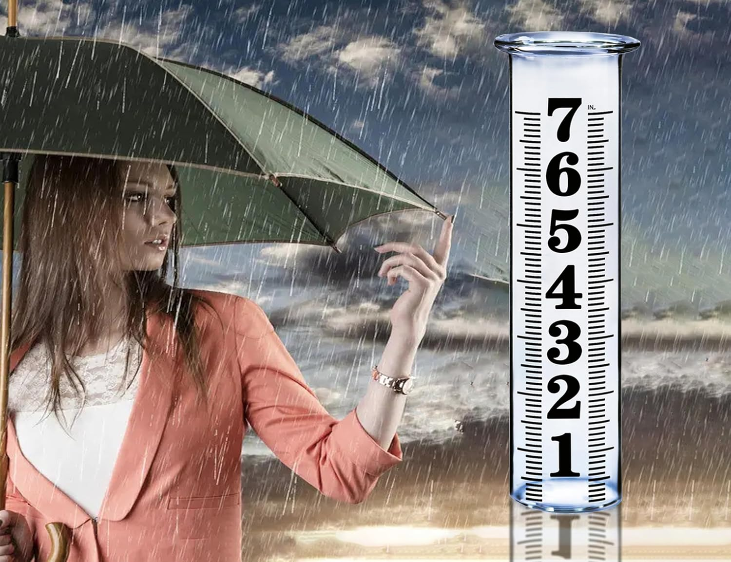 7 Inch Plastic Rain Gauge Replacement Tube, Upgrade Freeze Proof Outdoor Rain Gauges Replacement Plastic Tube for Garden Yard Lawn, Crack Resistance Tube Best Rated, 2 Pcs Tubes with 1 Clean Brush image number 4