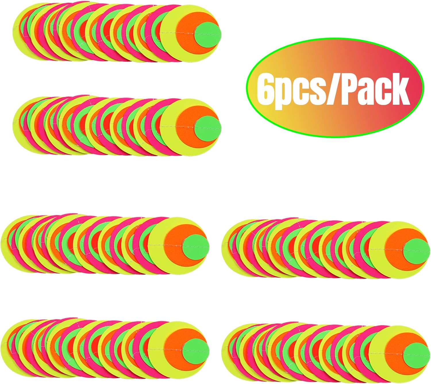 108Feet Paper UV round Dot Neon Garland Blacklight Reactive Glow in the Dark Party Supplies Streamers Glow Fluorescent Hanging Circle Dots Banners for Wedding Birthday Neon Party Decorations