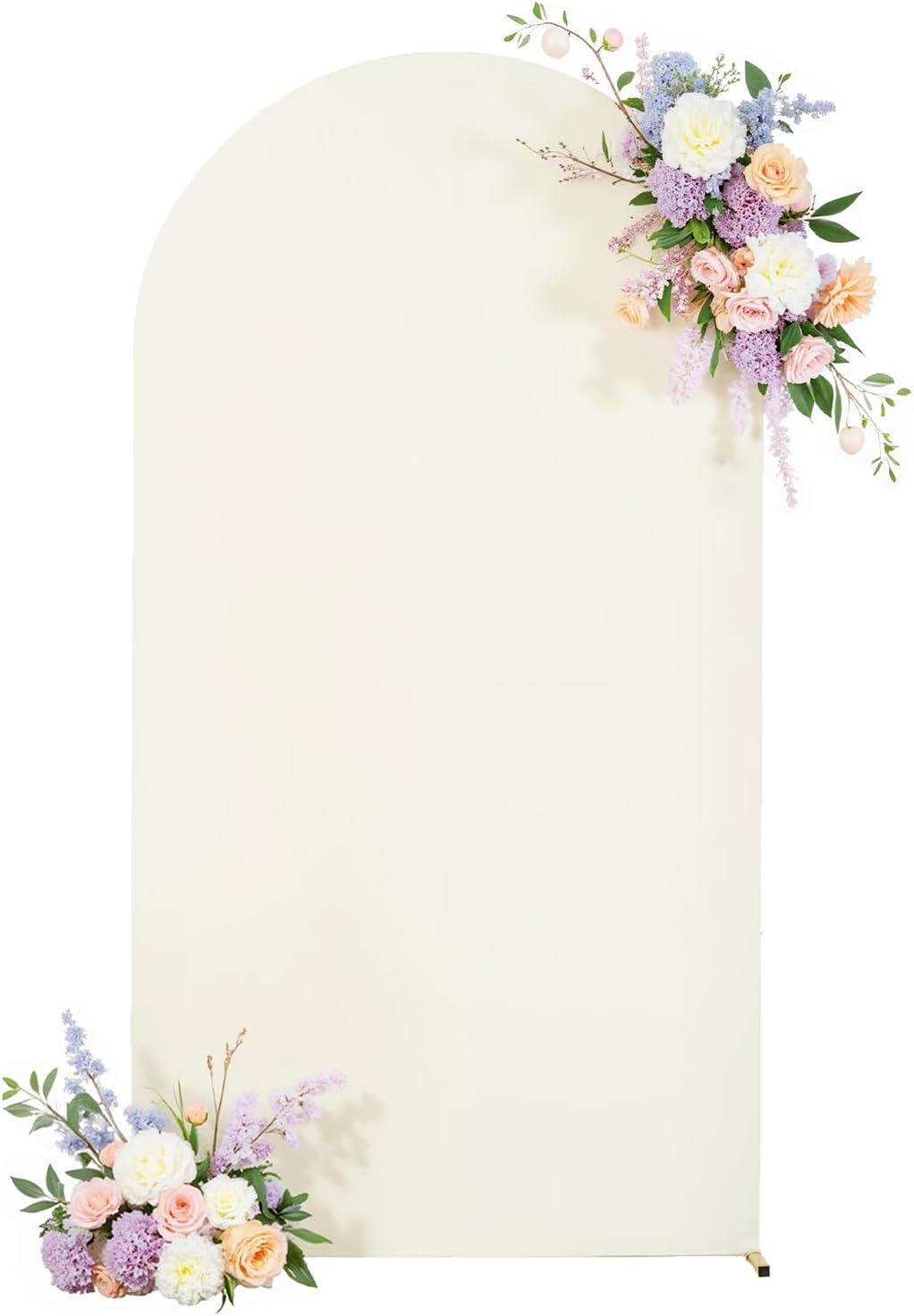 Wedding Arch Backdrop Cover, 6.6FT White Blue Arch Cover Stretchy Backdrops, Double-Sided Arch Stand Covers for Wedding Ceremony, Baby Shower, Birthday Party Decoration