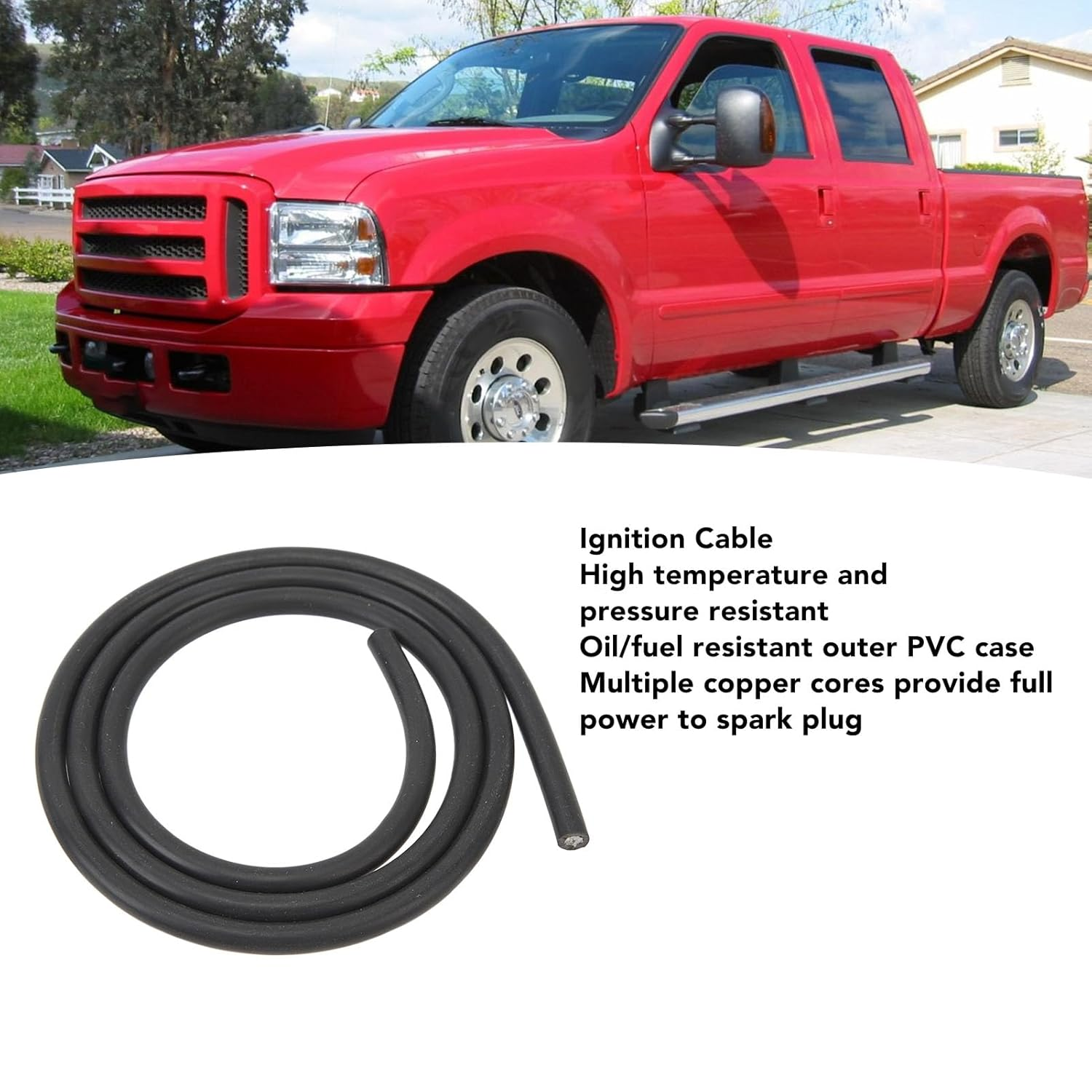 7Mm Ignition Cable, Insulated Copper Core Ignition Cable for Automobiles image number 1