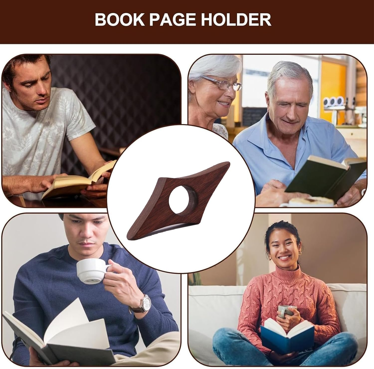 2 Pcs Thumb Book Page Holder,Comfortable Page Holder,Reading Accessories to Read in Bed,Forbook Lovers, Bookworm Gifts, Literary Gifts. image number 2