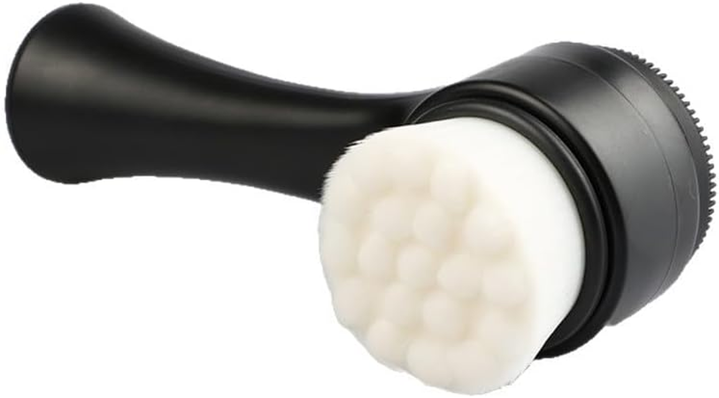 Black Handle Standing Brush Double-Sided Face Wash Brush Silicone Cleansing Brush Makeup Remover Soft Bristle Face Wash Brush Cleaning Brush image number 4