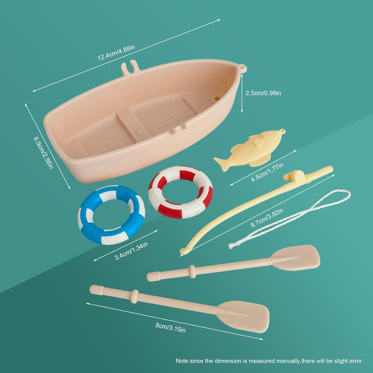 Simulation Boat Floating Fish Tank Decorations Cute Kitten and Fisherman Floating Aquarium Decoration Fish Tank Decorative (Yellow, 2) image number 4