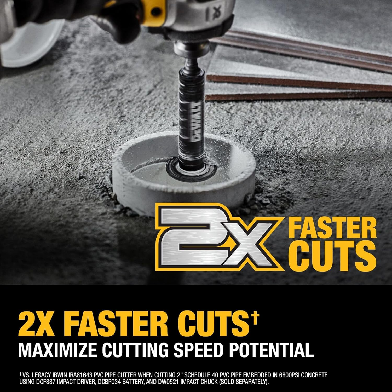 DEWALT Impact Connect Pipe Cutter, PVC Cutter, Diamond Grit Cutting Wheel (DWAIPCIR) image number 6