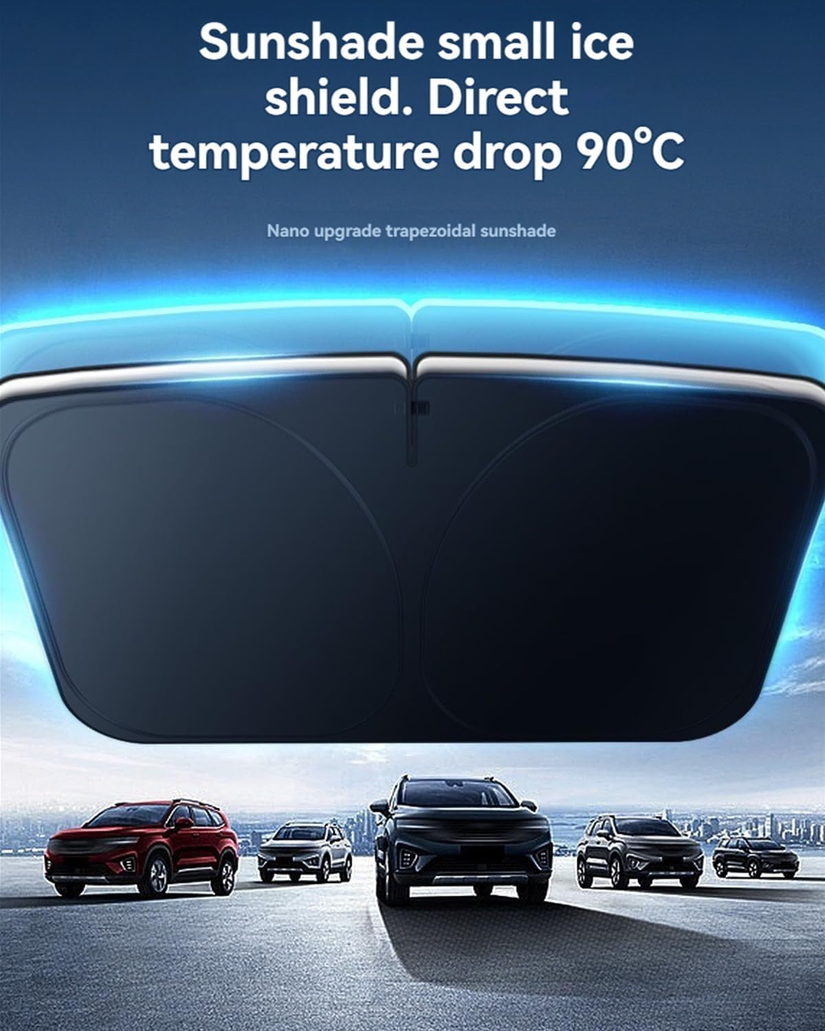 Windshield Sun Shade for Mazda CX5 Front Window Shades Cover for CX-5 2009-2024 Windshield Sun Visor Protector Car Accessories 1Pack image number 2