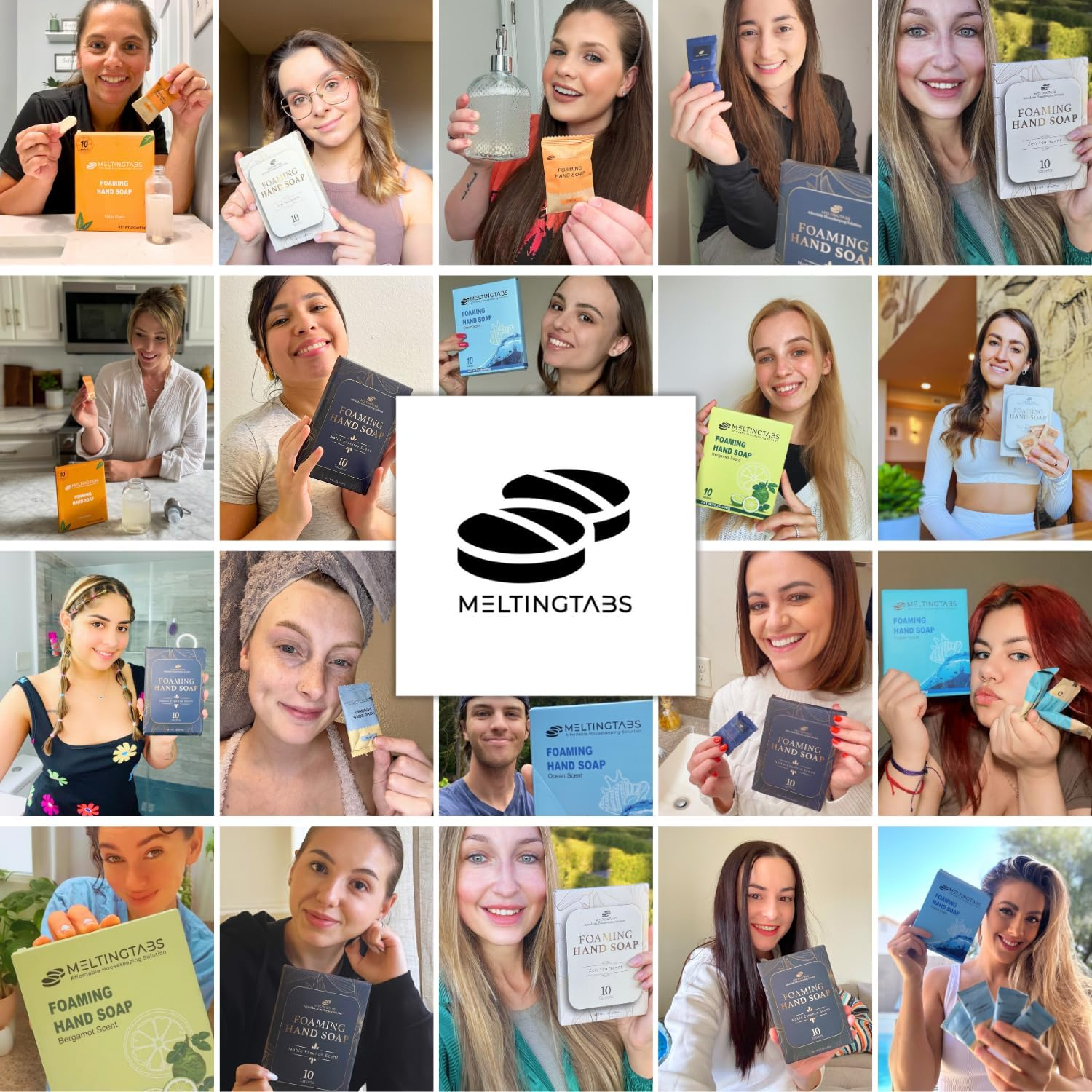 MELTINGTABS Foaming Hand Soap Tablets Refill &ndash; Noble Essence Scent, 6-Pack Concentrated Tablets for Foaming Soap image number 2