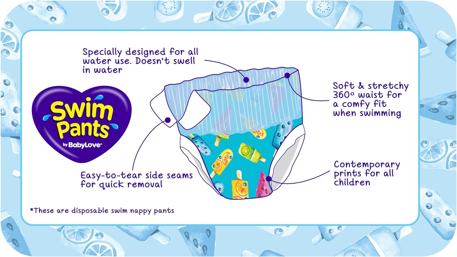 Babylove Swim Pants Small (6-12Kg) | 11 Pieces image number 1