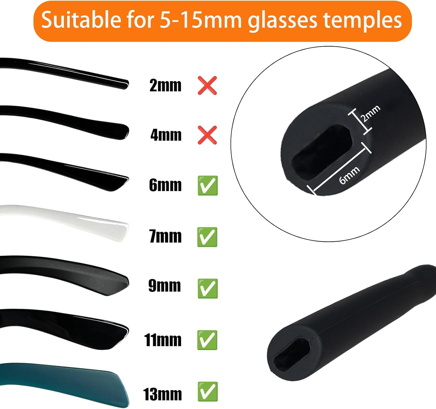 Favanty Adjustable Glasses Strap for Sport, Anti-Slip Sunglasses Strap for Men Wowen Kids - 3 Pcs Black+Blue+Red image number 5