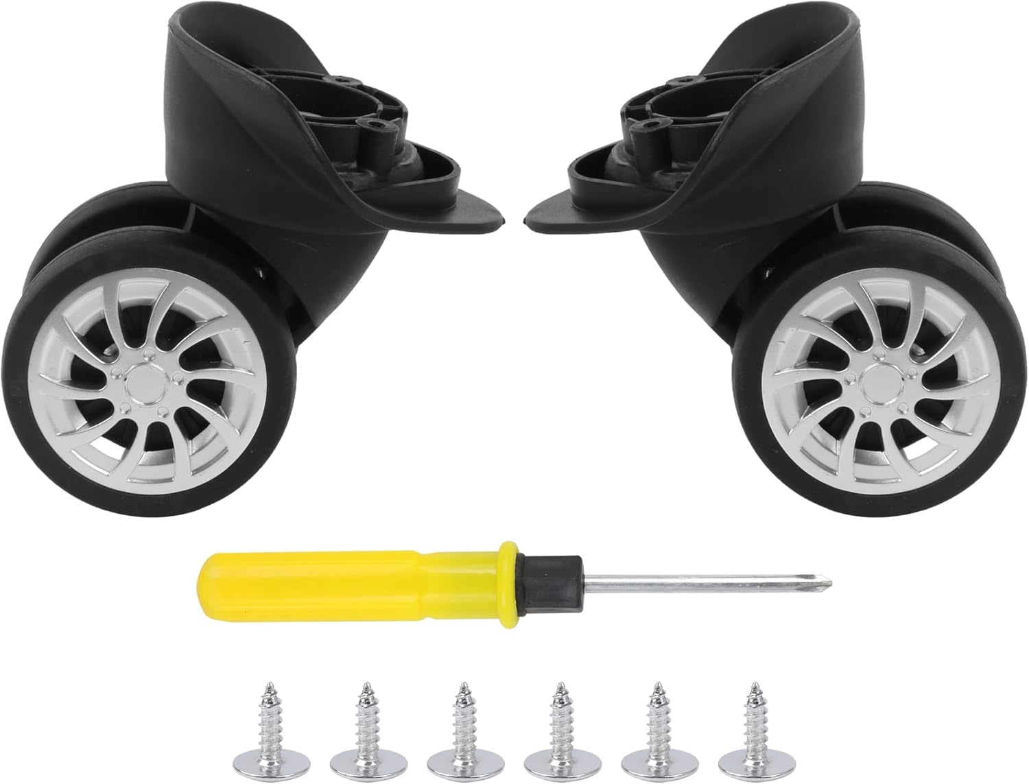 BQLZR Replacement Luggage Wheel Plastic Roller 3.66 Inch W299 Left Right Pack of 2 image number 3