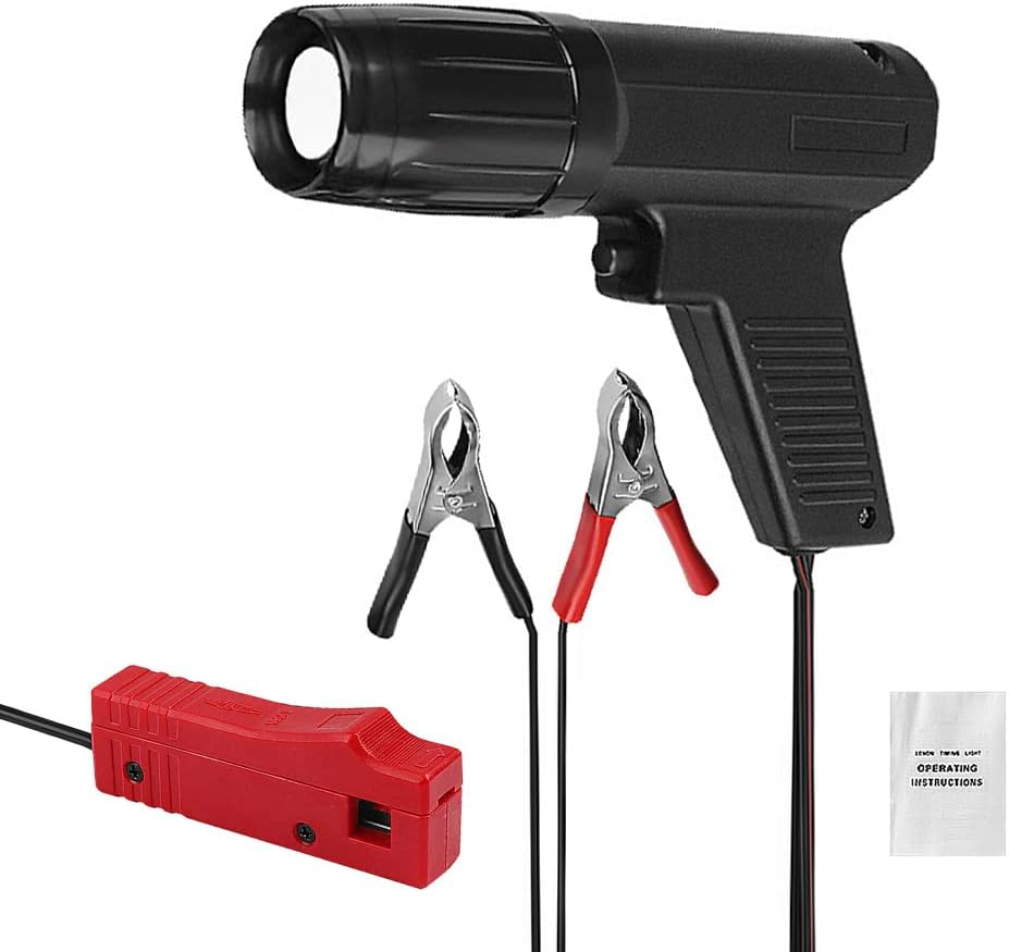 Ignition Timing Instrument, Eacam Car Motorcycle Engine Repairing Ignition Timing Machine, 12.0V Timing Inspection Light Quick Detection Tester Universal for 2-Stroke 4-Stroke Petrol Car