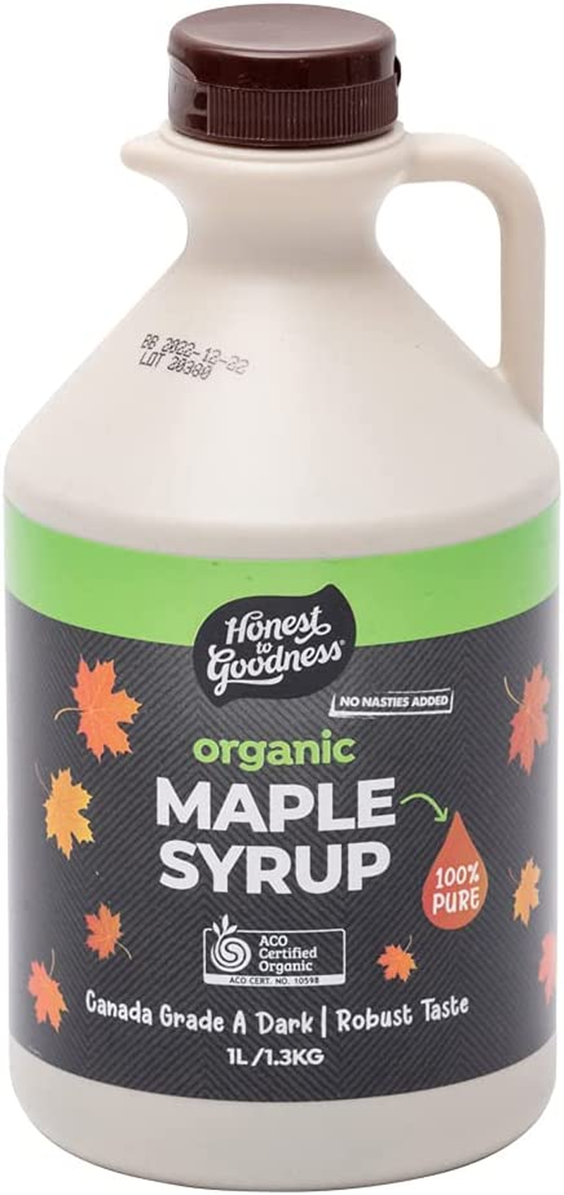 Honest to Goodness Organic Grade a Dark Robust Maple Syrup 1 Litre image number 2