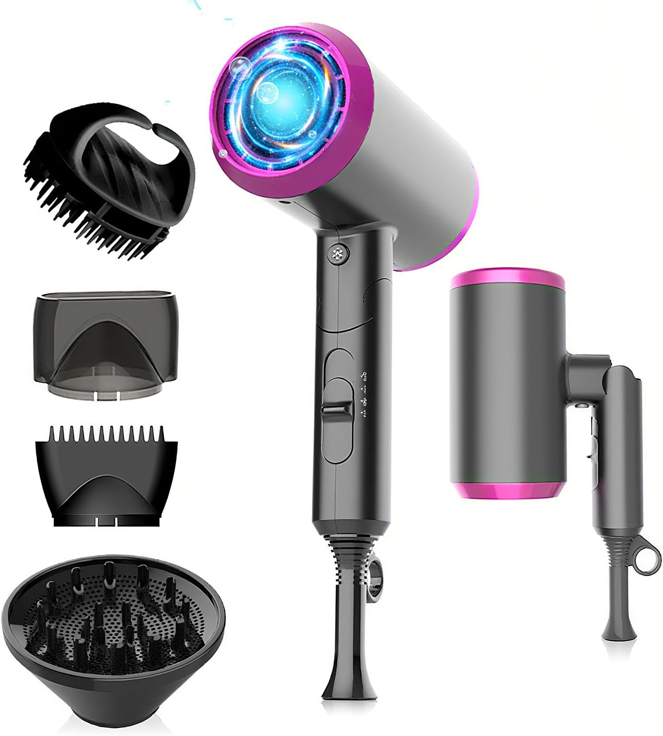 Ionic Hair Dryer, Astraio Powerful 2400W 110,000 RPM Professional Hair Dryer with Diffuser, Lightweigh Low Noise Blow Dryer for Fast Drying, Lightweight Hairdryer for Home,Travel,Gifts (AU PLUG)